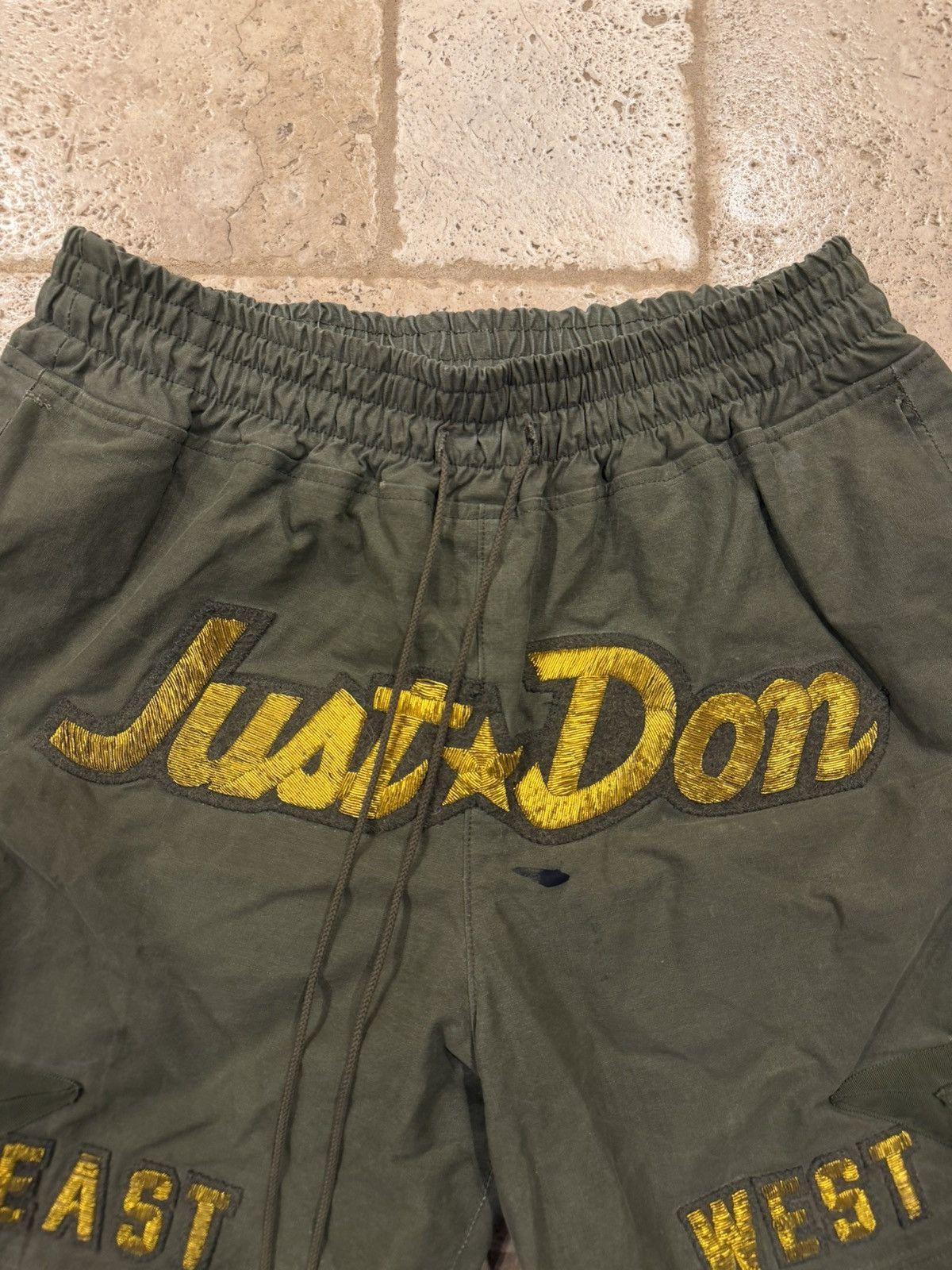 Just Don Just Don x READYMADE Military Green All Star Gold Shorts Size US 32 / EU 48 - 3 Thumbnail