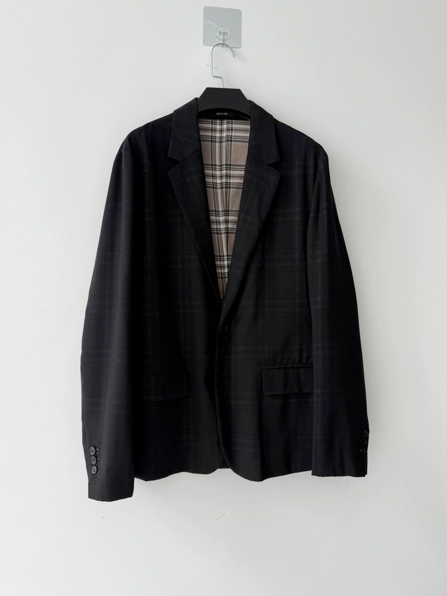 Other Maison Martin Margiela S/S12 Tulle Over Check Black L Blazer Size US L / EU 52-54 / 3 - 2 Thumbnail