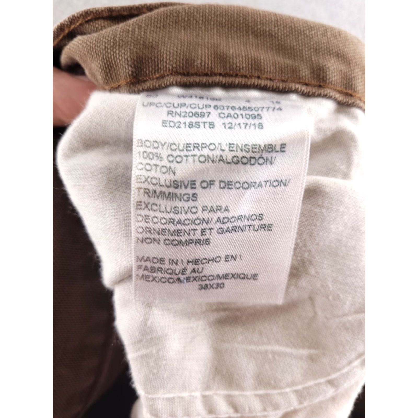 Dickies Dickies Canvas Pants Mens 38x31 Relaxed Straight Brown Workwear Size US 38 / EU 54 - 6 Thumbnail