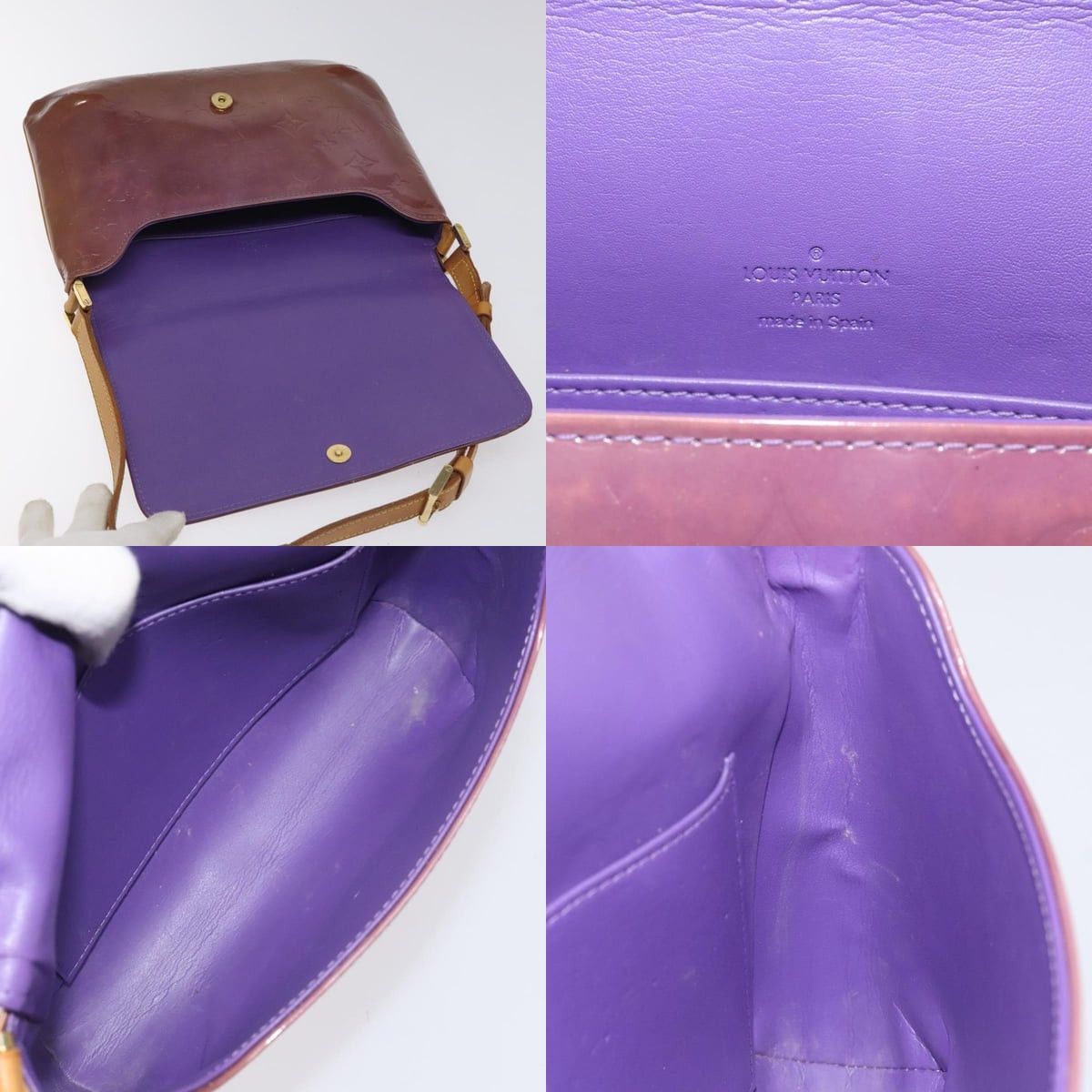 Louis Vuitton LOUIS VUITTON Monogram Vernis Thompson Street Bag Viole Size ONE SIZE - 11 Thumbnail