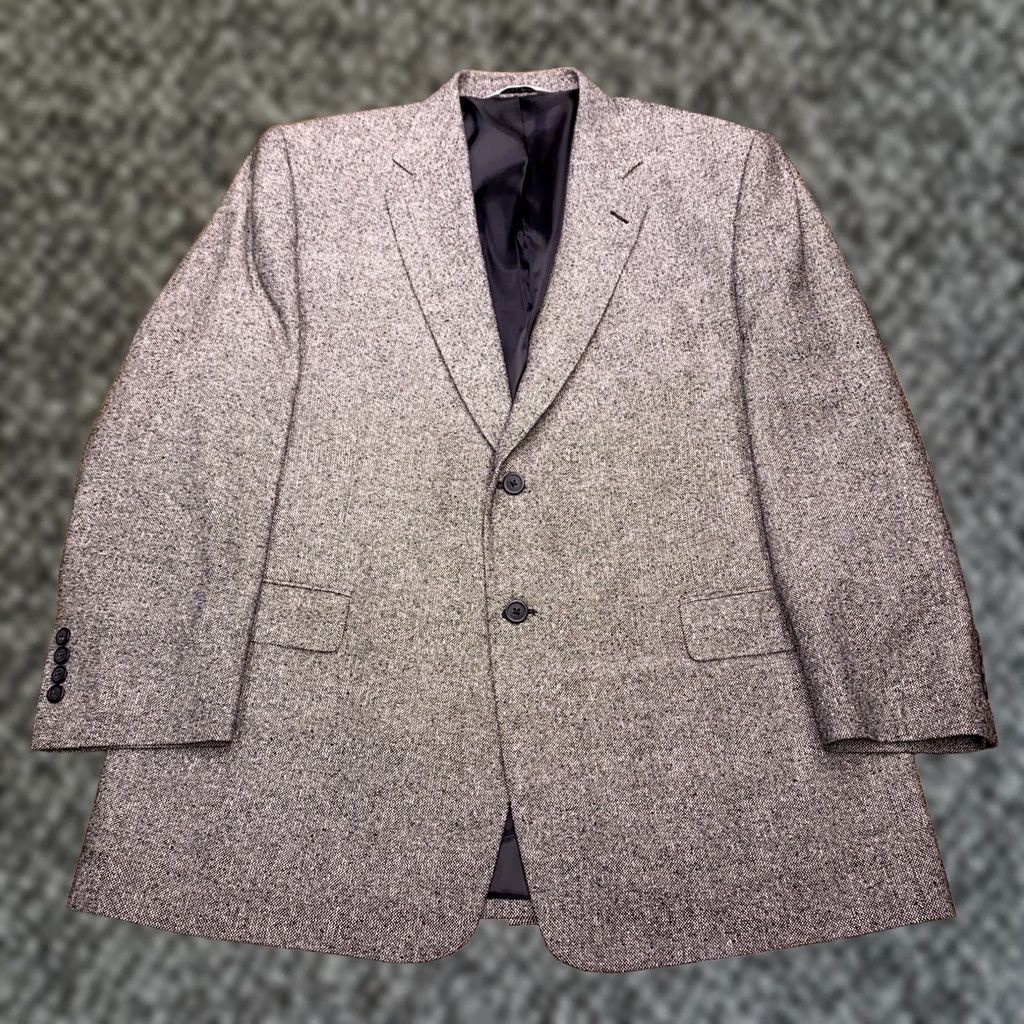 Vintage Versini Sport Coat Blazer Gray Black Silk 46R Men Size 46R - 1 Thumbnail