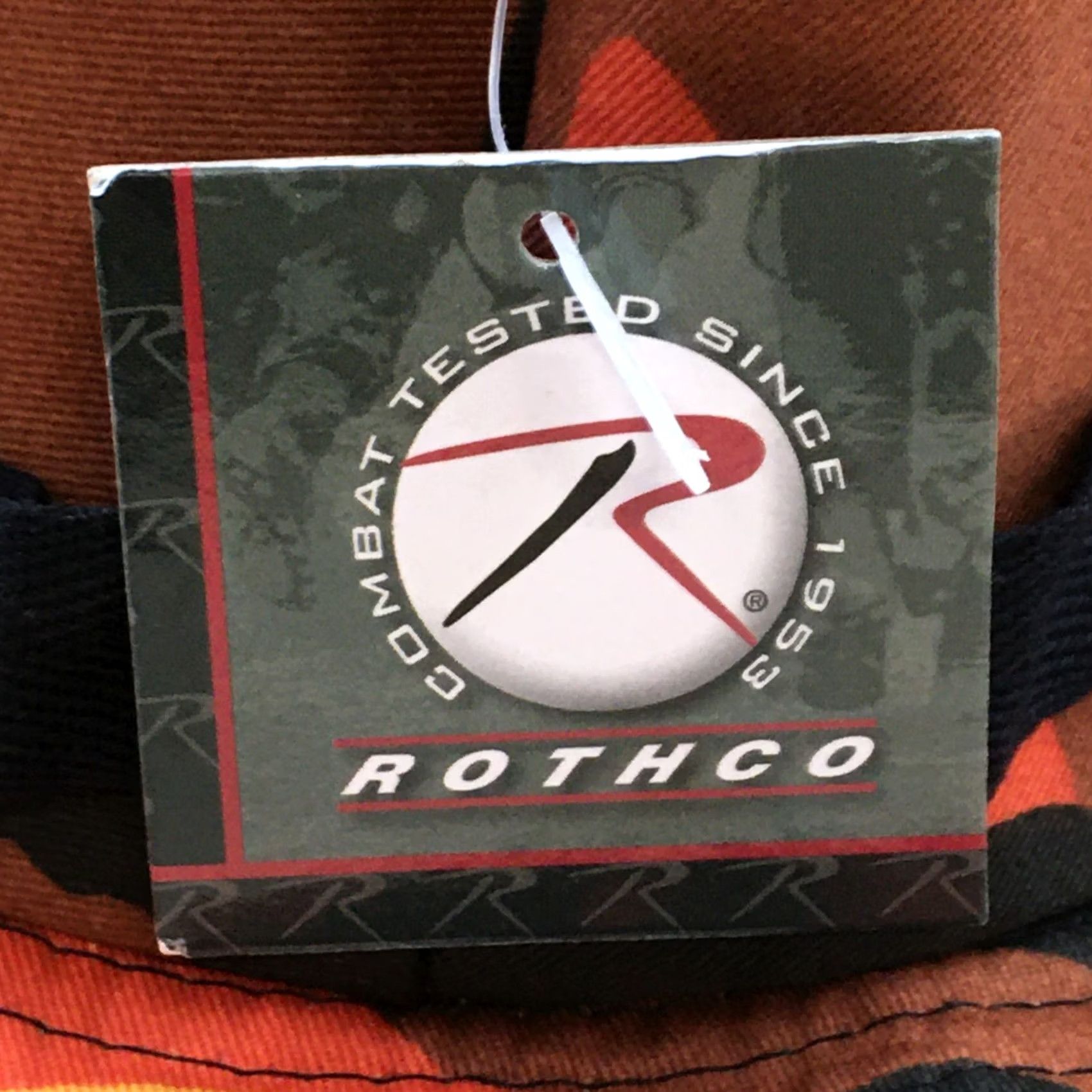 Rothco Rothco Bucket Hat Unisex Black Orange Camo Small Fitted Round Brim Cotton Blend Size ONE SIZE - 7 Thumbnail