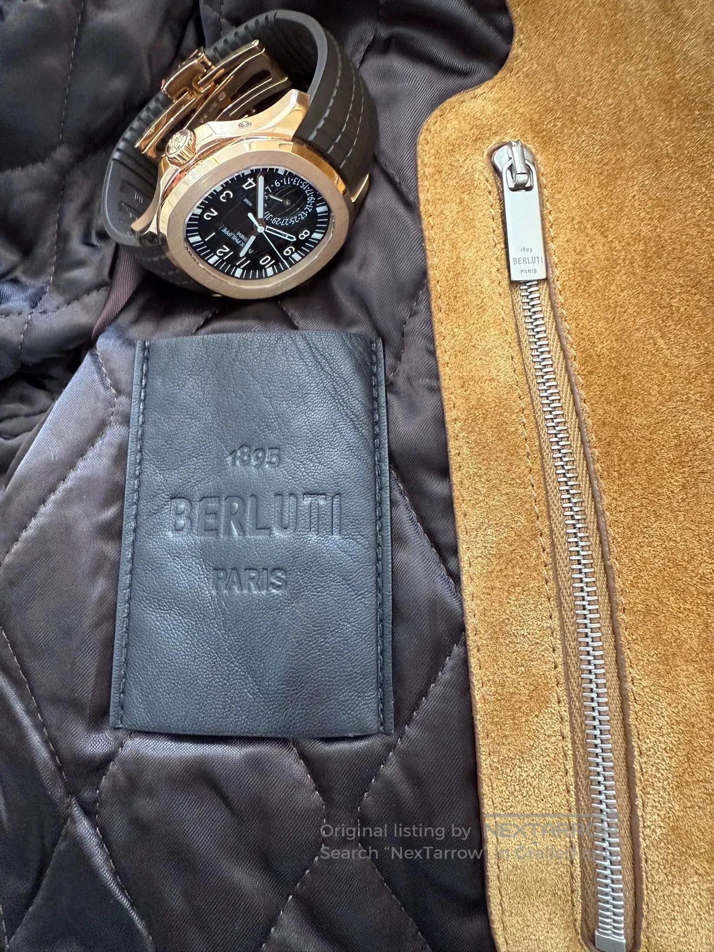 Berluti Varsity Style Leather & Suede Jacket. Size US M / EU 48-50 / 2 - 7 Thumbnail