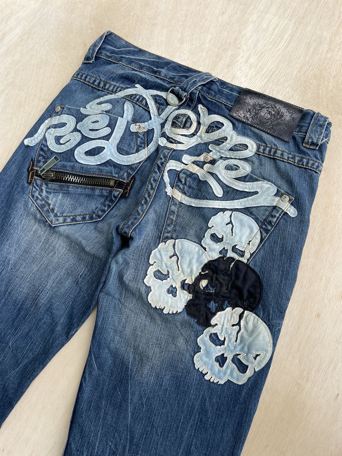 Hysteric Glamour × If Six Was Nine × Japanese Brand Red Pepper Skull Embroidery Ifsixwasnine Punk style Jeans Size US 32 / EU 48 - 2 Thumbnail