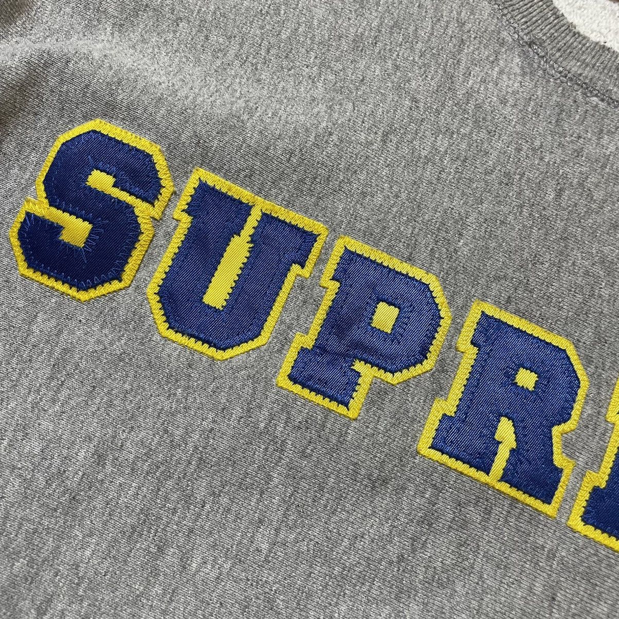 Supreme Vintage Supreme College Crewneck Sweatshirt Heather Grey Size US L / EU 52-54 / 3 - 3 Thumbnail