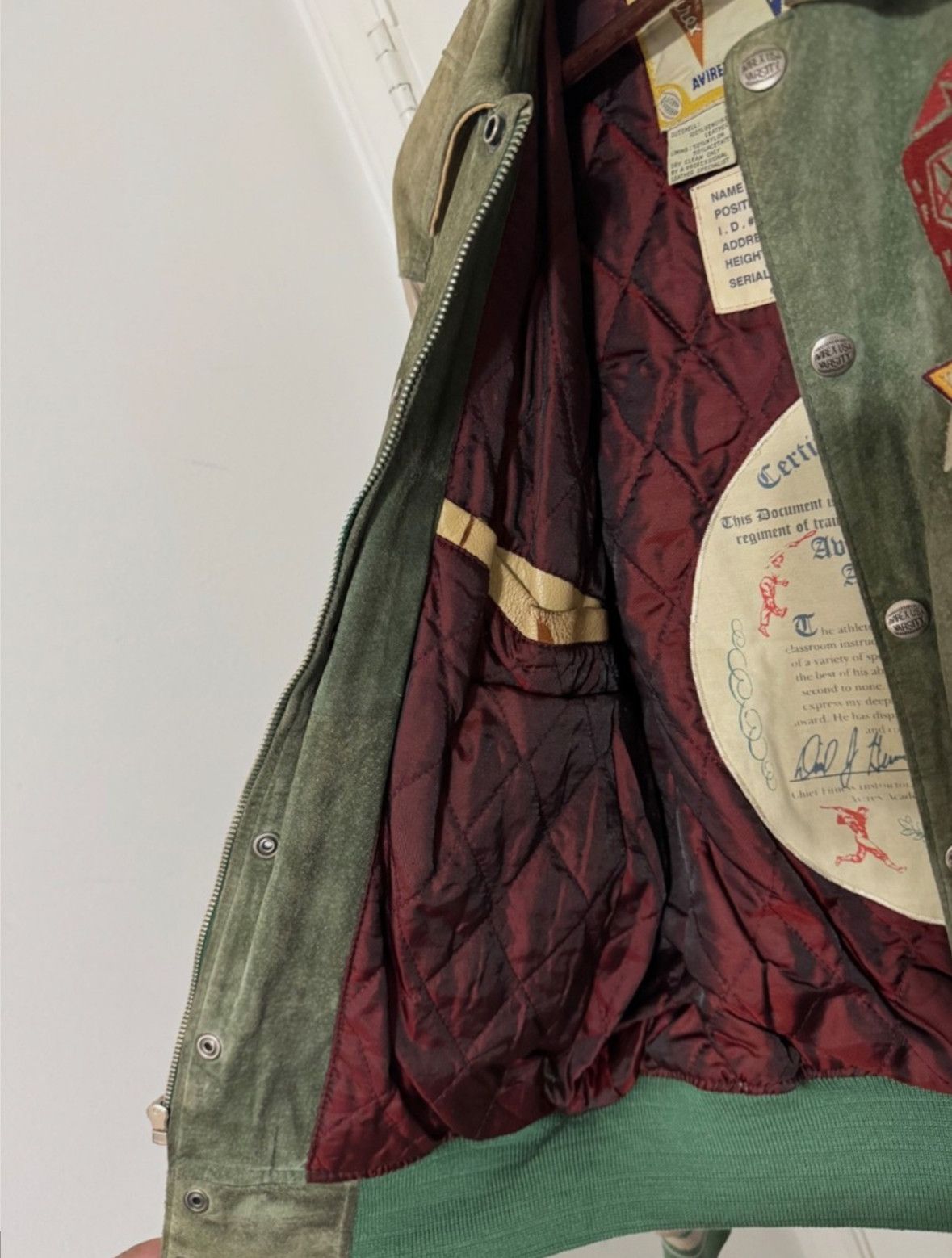 Avirex AVIREX COLORADO HAWKS GREEN SUEDE/LEATHER VARSITY JACKET (S) Size US S / EU 44-46 / 1 - 4 Thumbnail