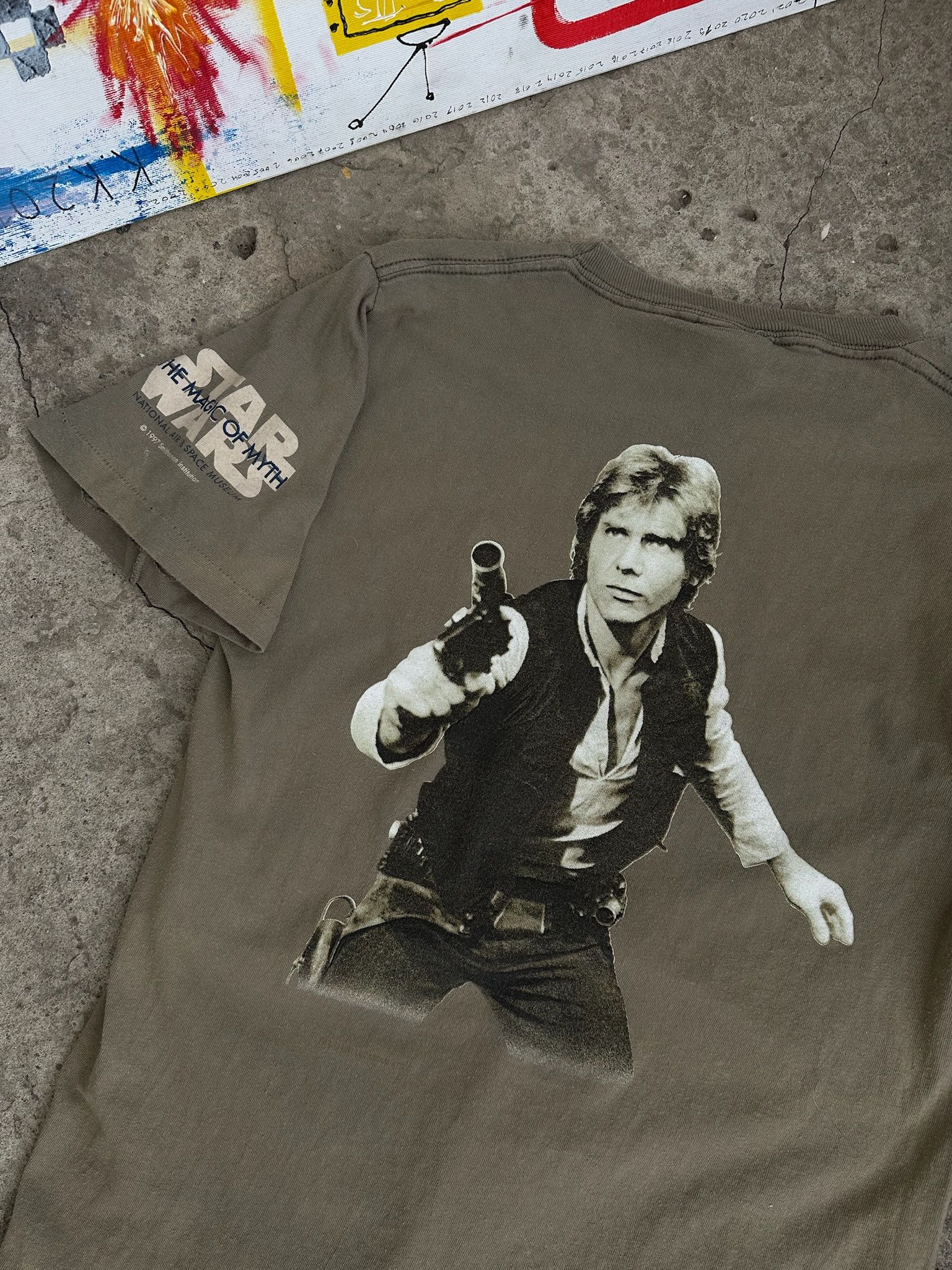 Star Wars × Vintage Vintage 1997 Star Wars Han Solo T Shirt like Joda Size US S / EU 44-46 / 1 - 15 Thumbnail
