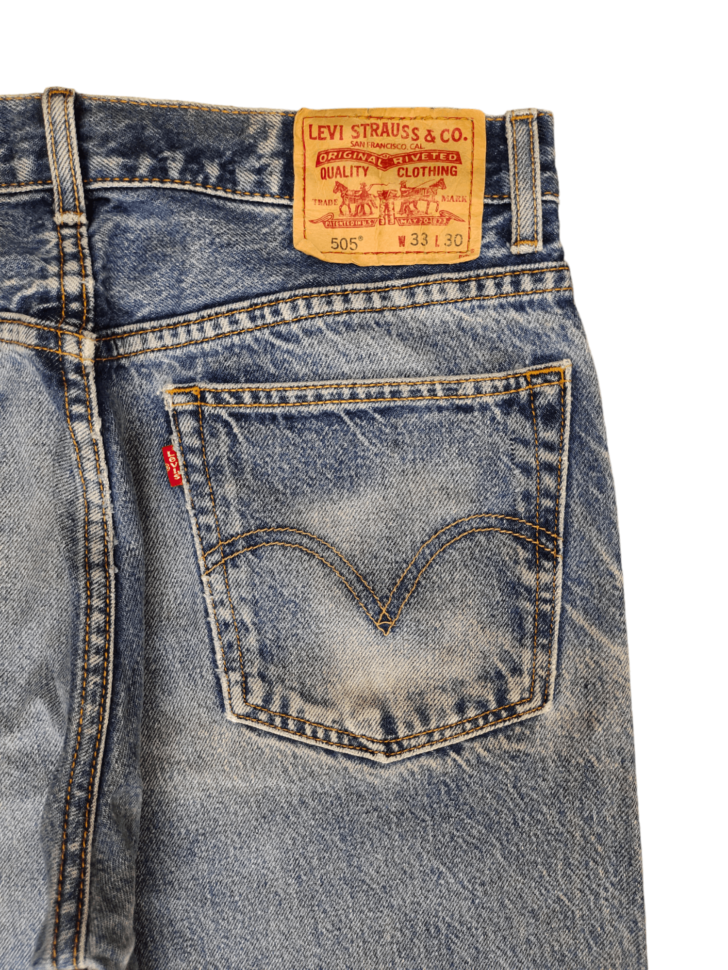 Levi's Size 32x29 Vintage Levis 505 Regular Fit Jeans Distressed Size US 32 / EU 48 - 12 Thumbnail