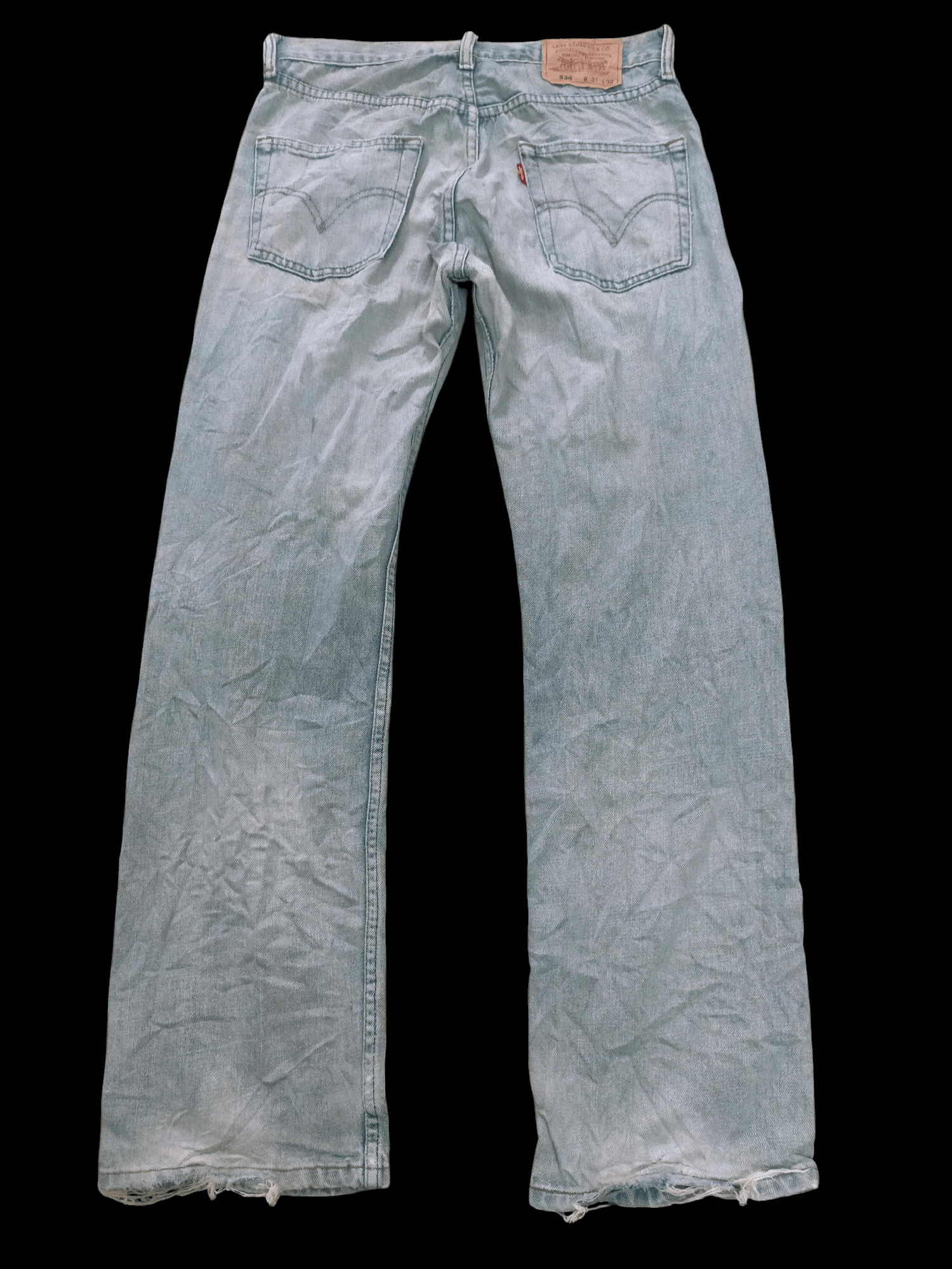 Levi's 🔥 Washed 🔥 Vintage Levis 534 Thrashed Distressed Jeans Size US 31 - 2 Thumbnail