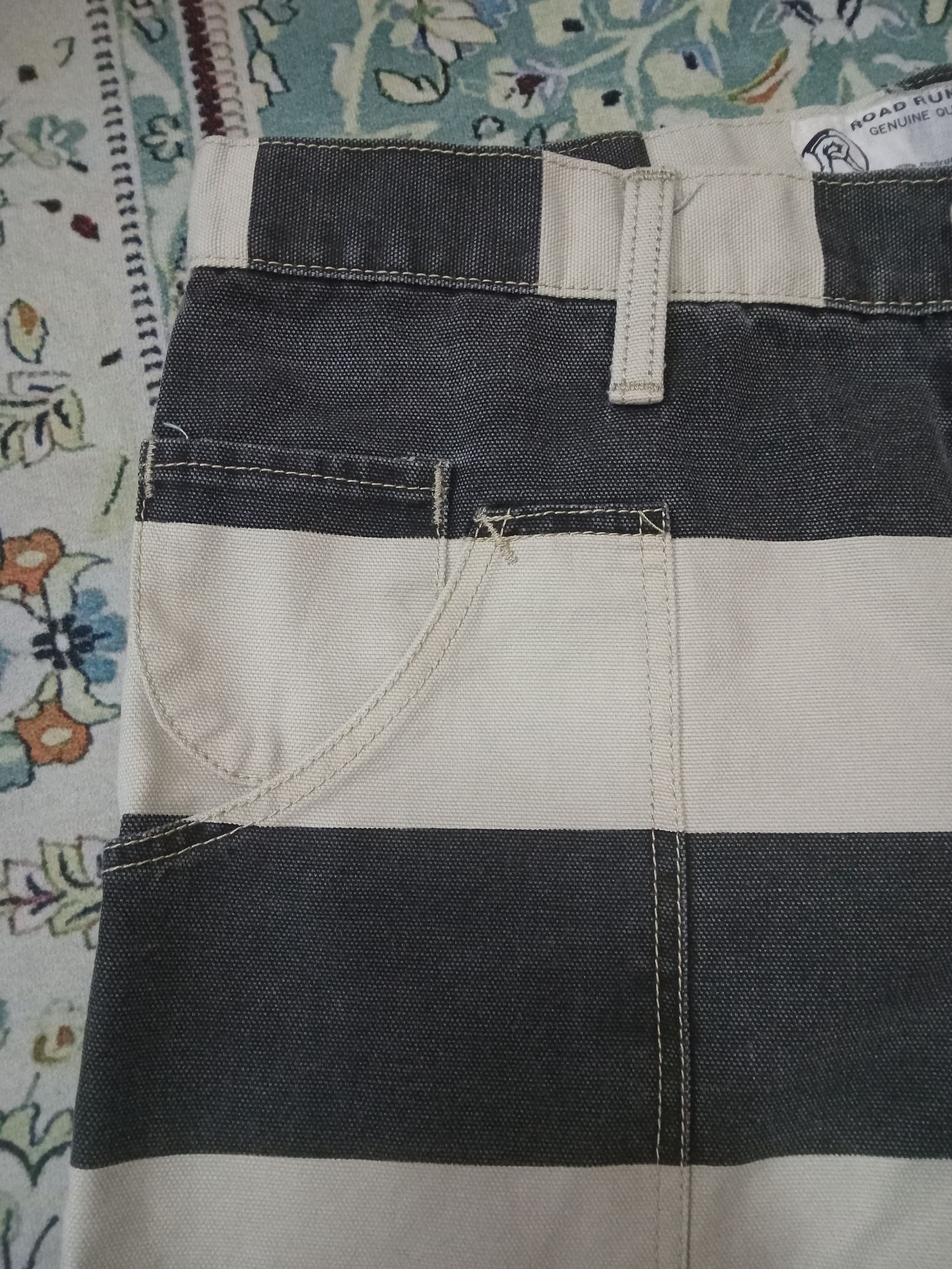 Japanese Brand Road Runner Duck Canvas Prisoner Stripe Rare Pants Size US 31 - 7 Thumbnail