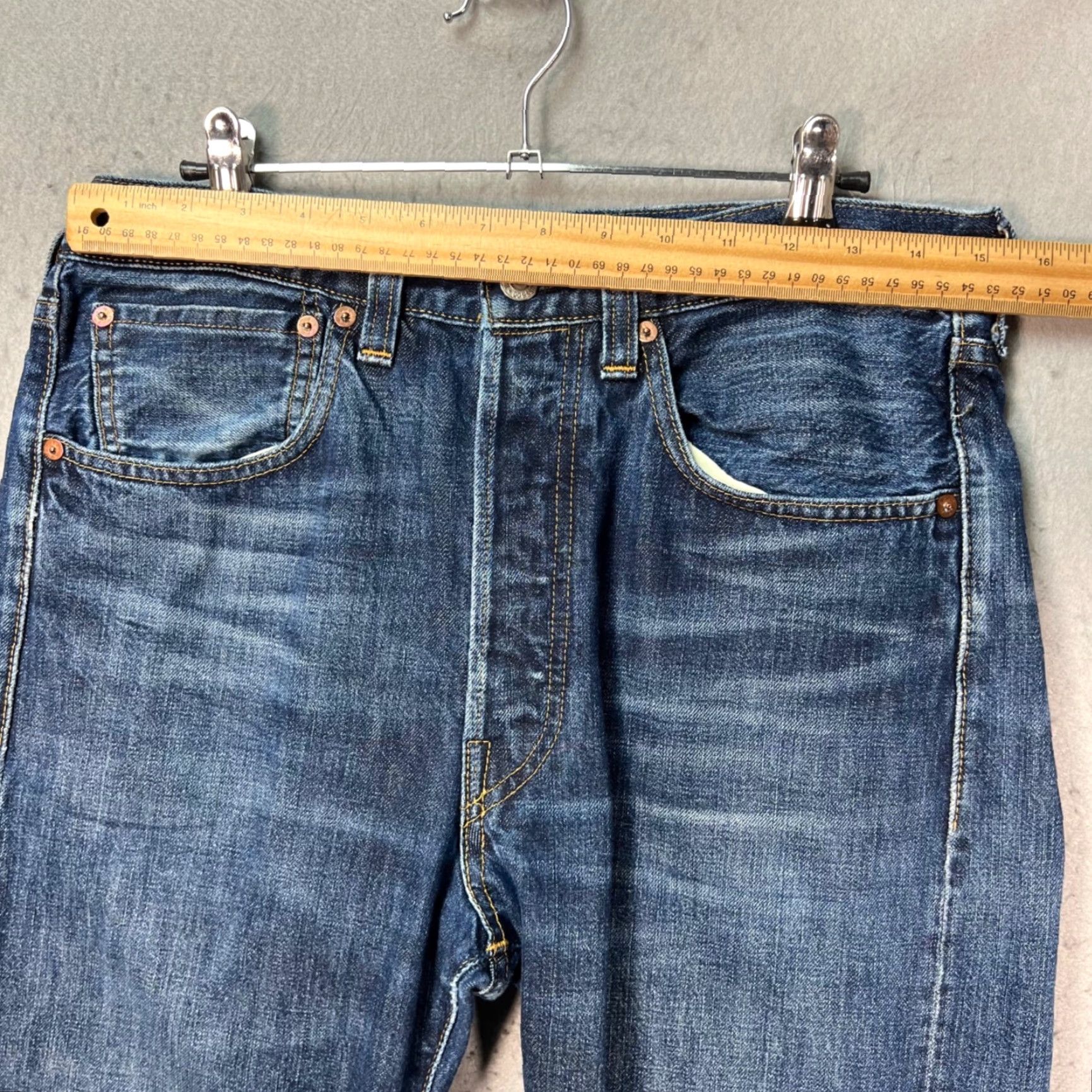 Levi's Levi'S 501 XX Jeans 32 x 30 Blue Denim Distressed Straight Mens Regular Size Type: Jeans Size US 32 / EU 48 - 6 Thumbnail