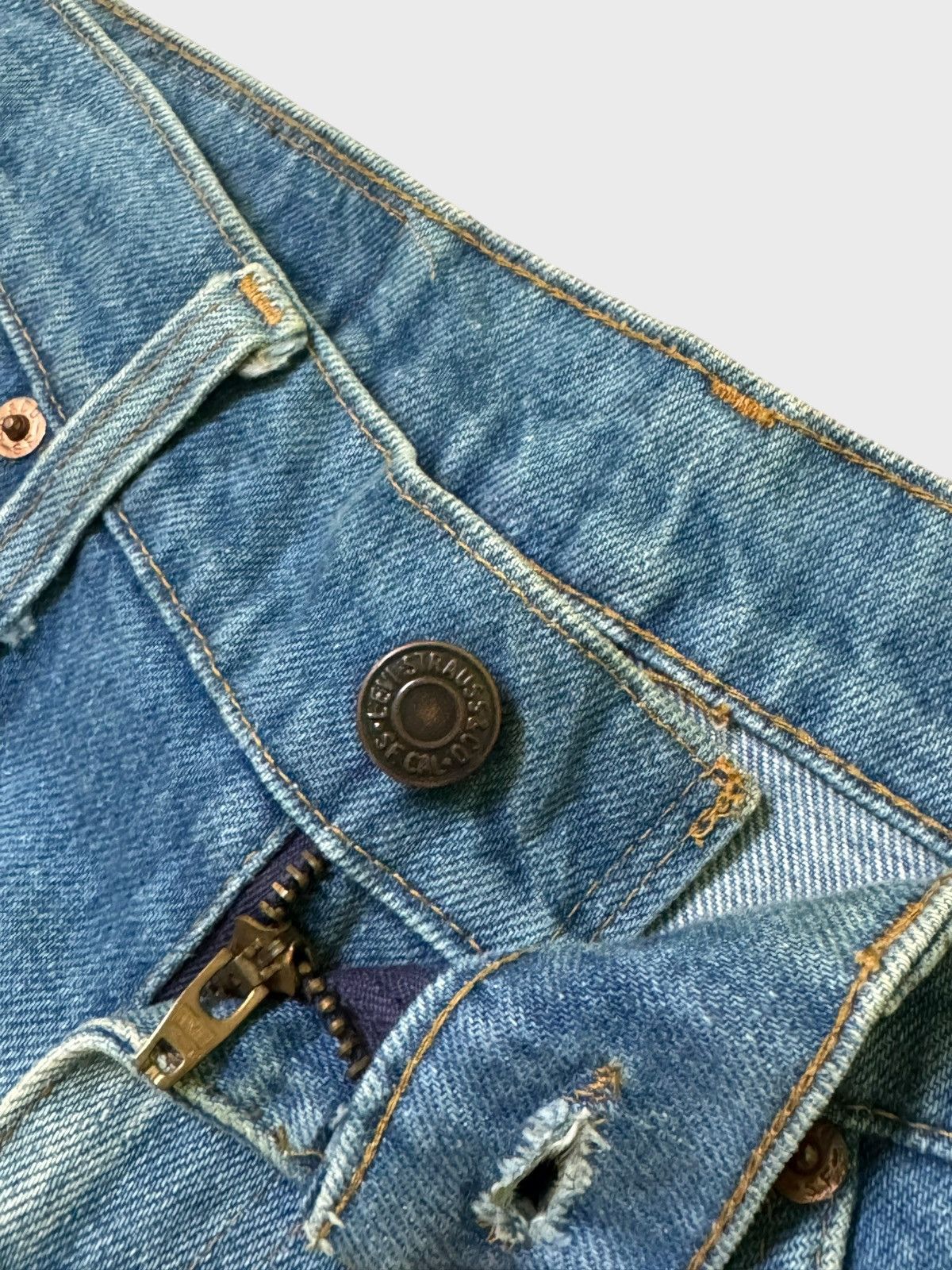Levi's × Vintage Vintage Flared Levi's 516-0217 Blue Orange Tab Boot Cut Size US 26 / EU 42 - 8 Thumbnail