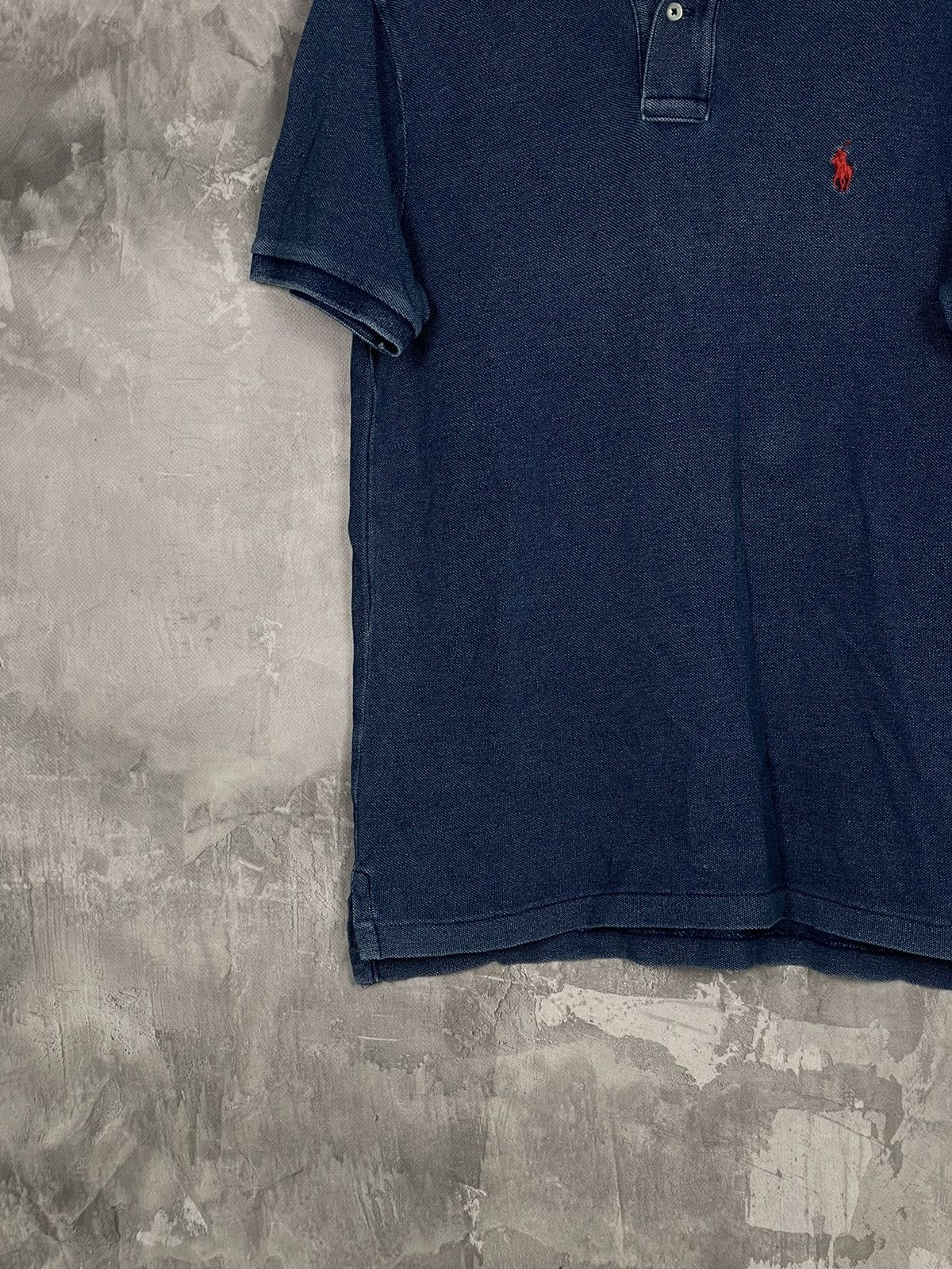 Polo Ralph Lauren × Vintage Vintage Polo Ralph Lauren Factory Faded Y2K Denim T-shirt Size US S / EU 44-46 / 1 - 5 Thumbnail