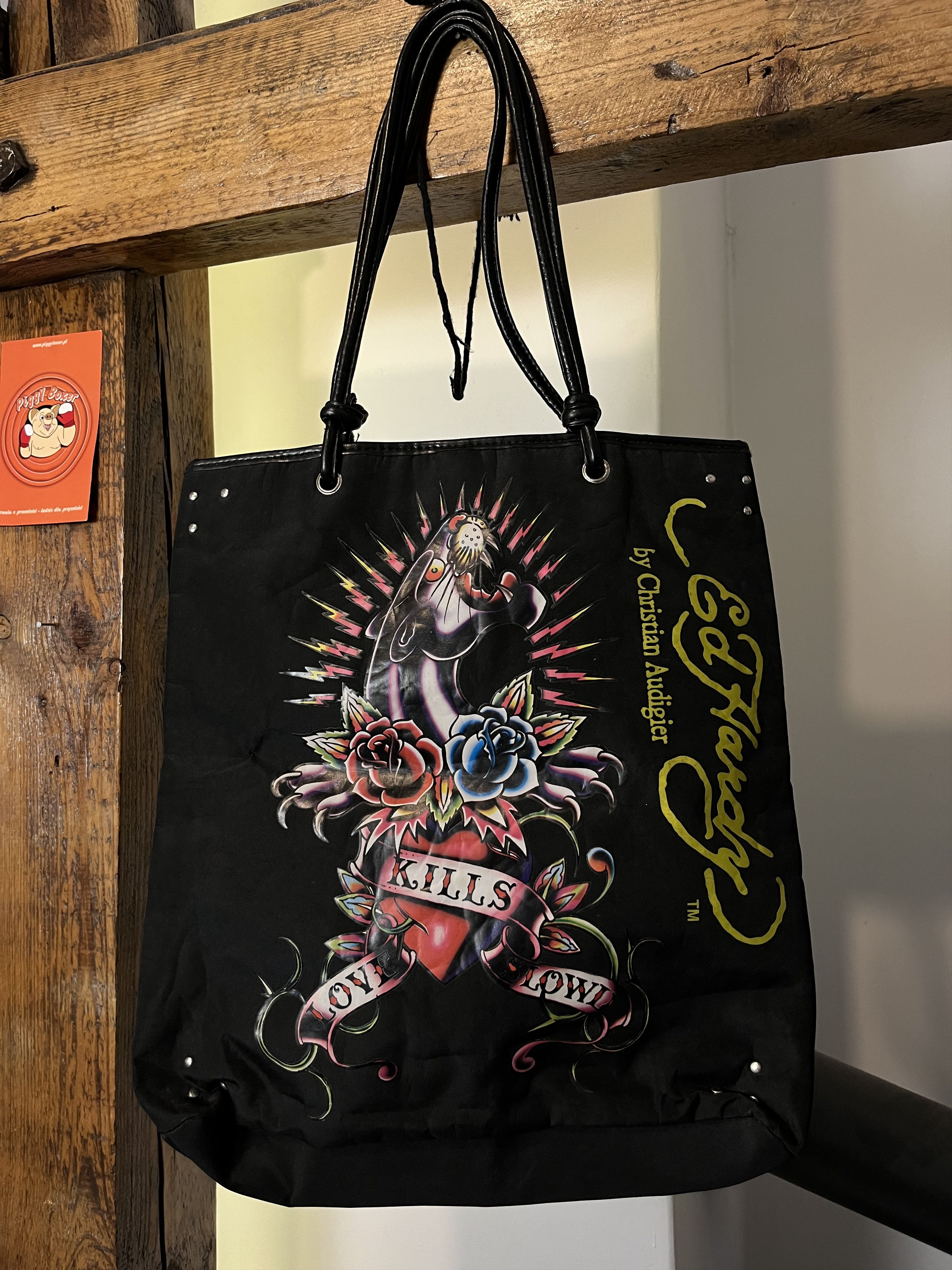 Christian Audigier × Ed Hardy × Vintage Ed Hardy by Christian Audigier Tattoo Pantera y2k tote bag Size ONE SIZE - 2 Thumbnail