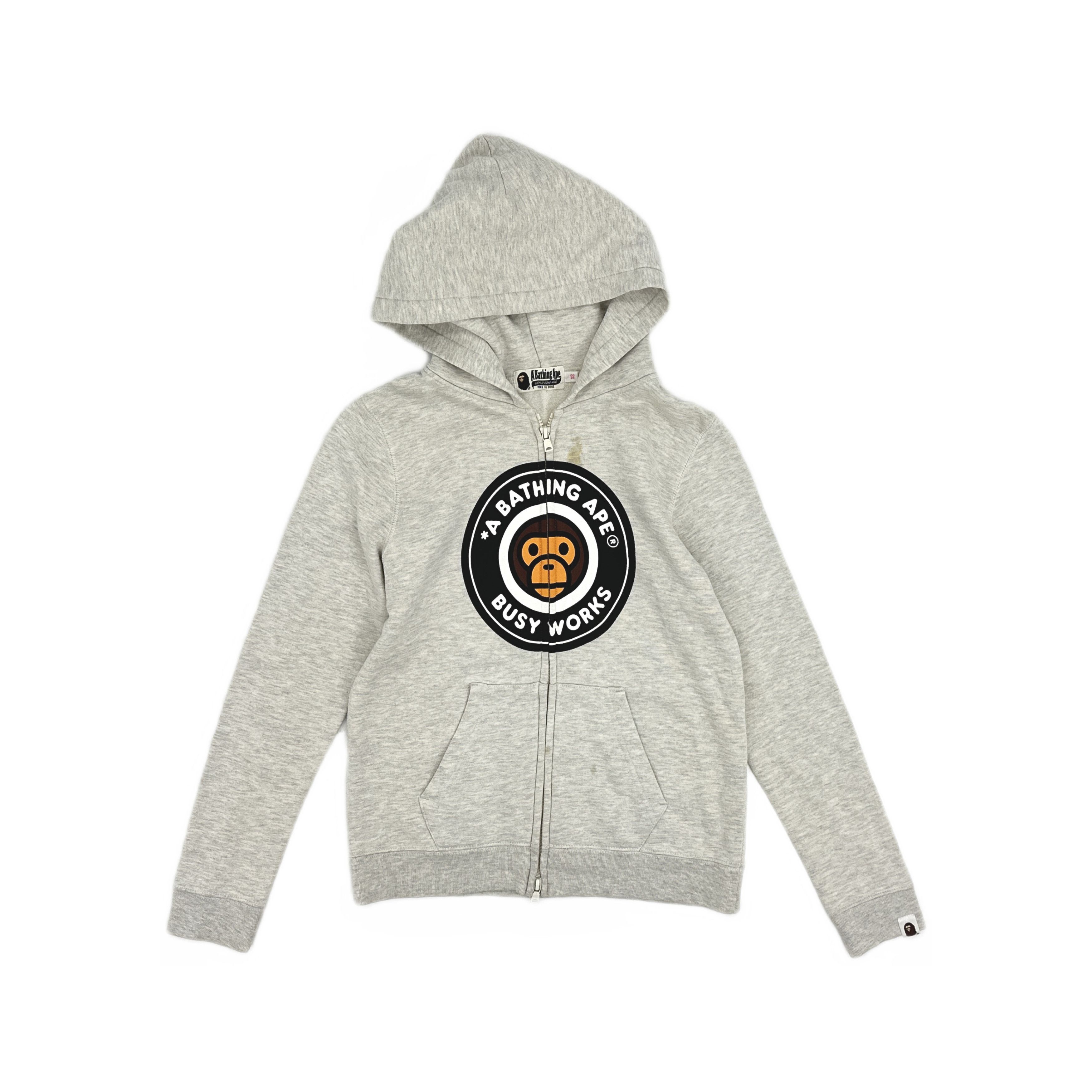 Bape A BATHING APE Busy Works Logo Zip Hoodie Size XS Size US XS / EU 42 / 0 - 1 Thumbnail