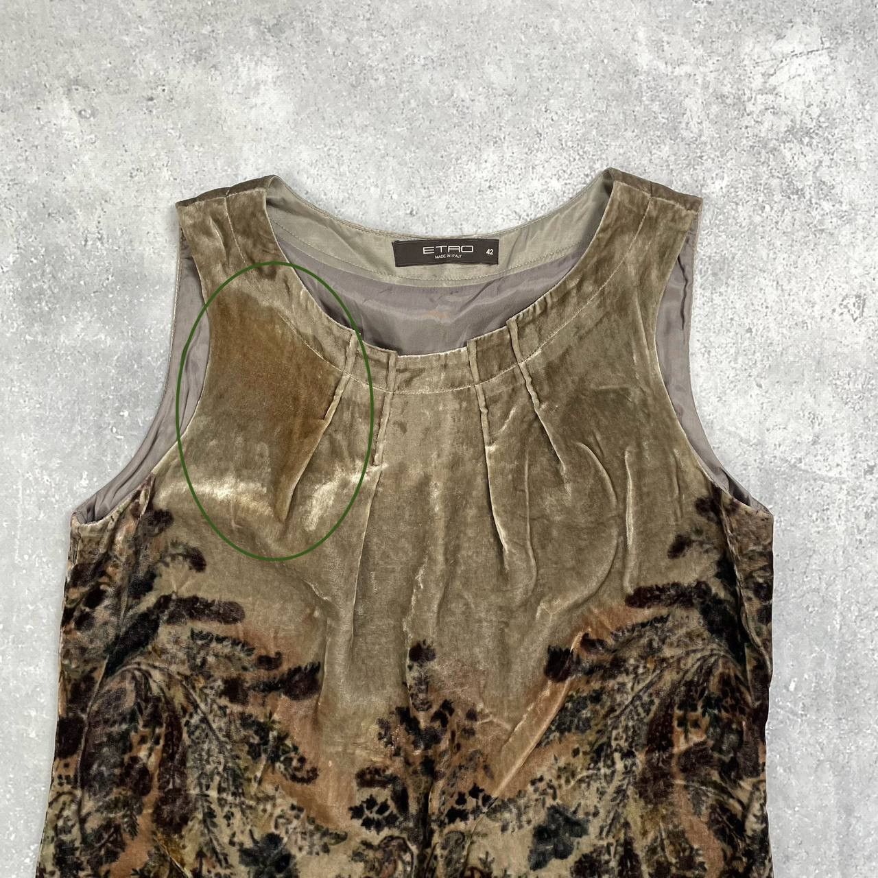 Etro ETRO Paisley Velvet Sleeveless Knee Length Dress Size 42 Size M / US 6-8 / IT 42-44 - 3 Thumbnail
