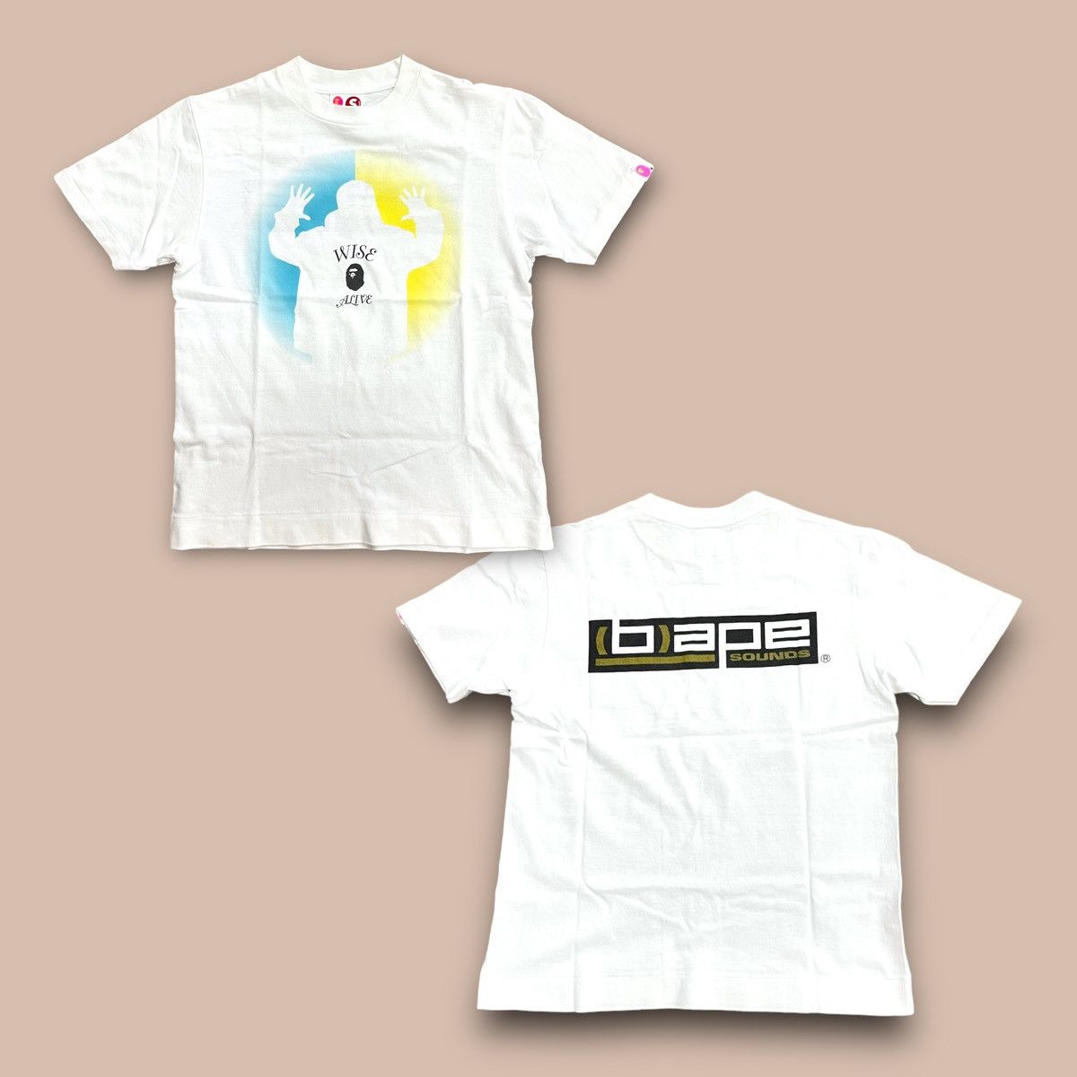 Bape OG 2007 Bape (B)ape Sounds "WISE ALIVE" Tee Size US S / EU 44-46 / 1 - 1 Thumbnail