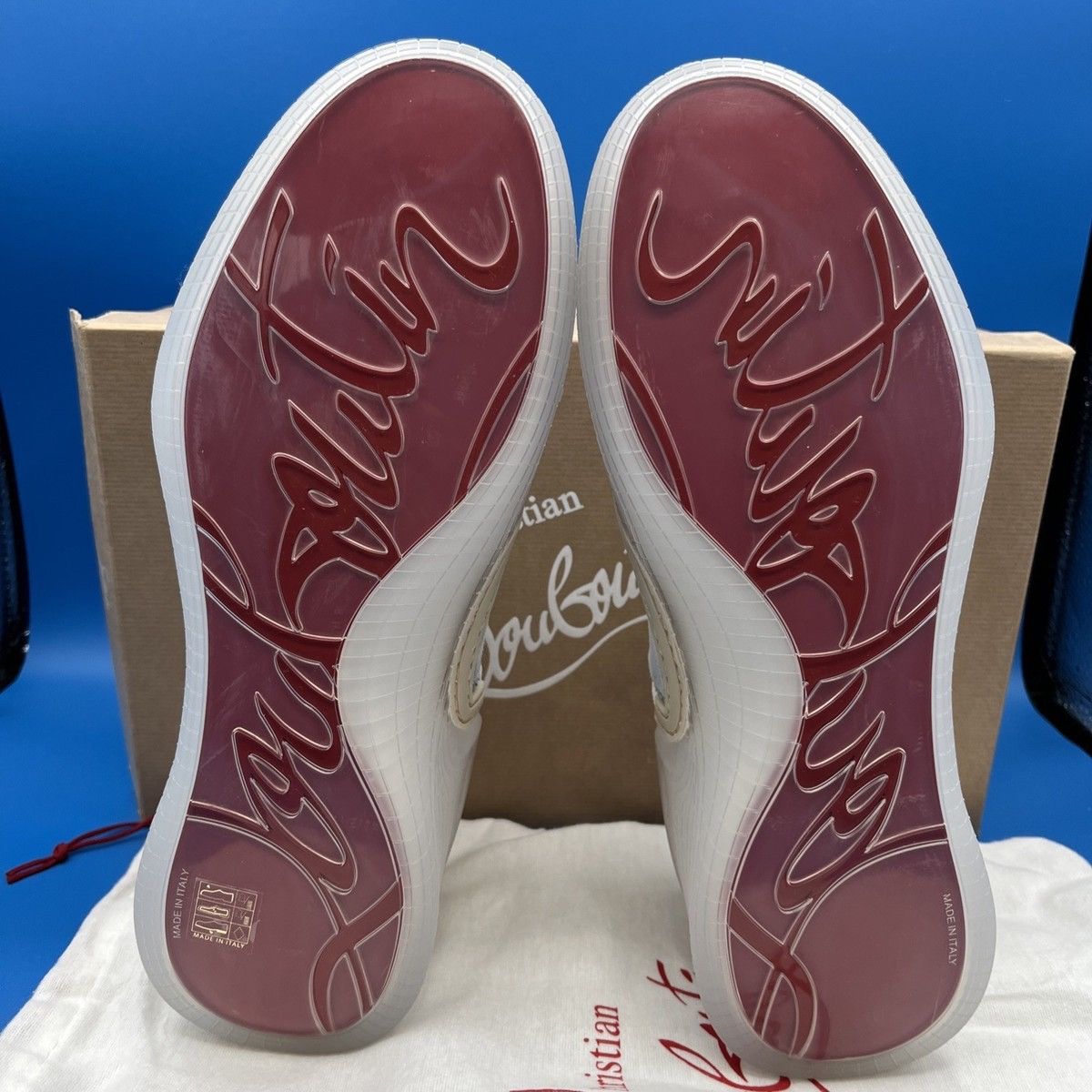 Christian Louboutin Christian Louboutin Arpoador Flat Zinc Bianco Mens Size 9 Size US 9 / EU 42 - 6 Thumbnail