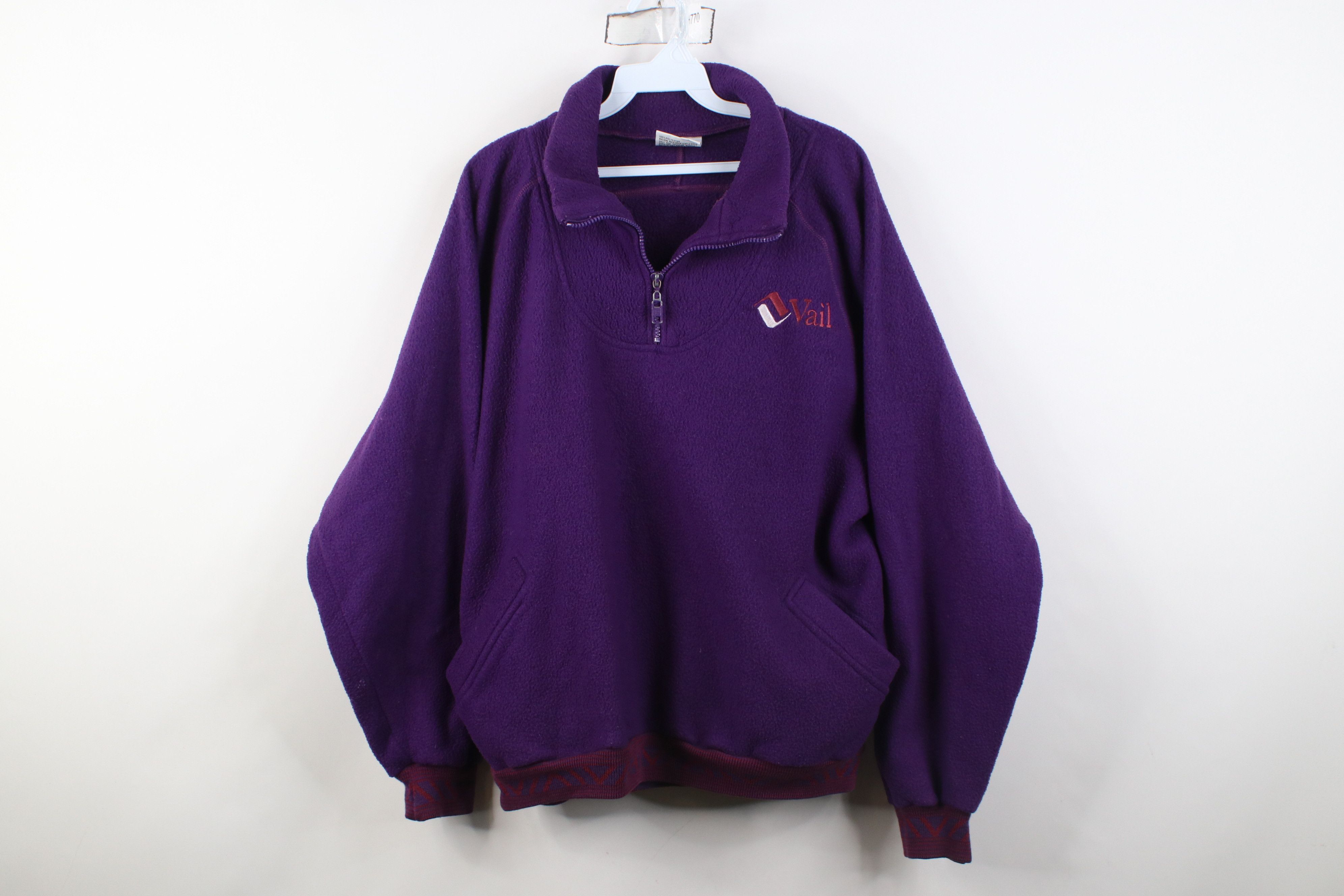 Vintage Vintage 90s Streetwear Skiing Fleece 1/4 Zip Sweater Size US M / EU 48-50 / 2 - 1 Thumbnail