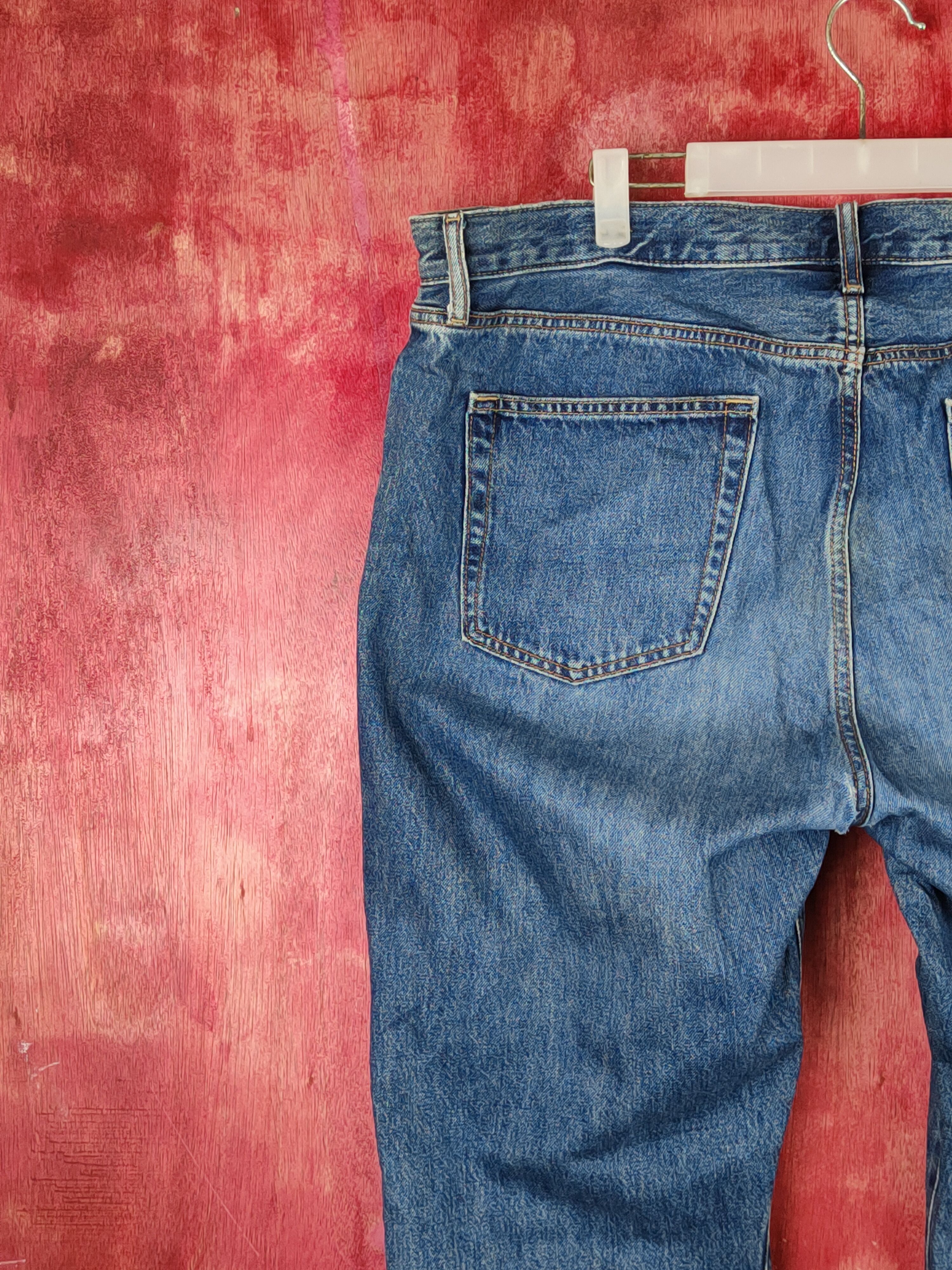 Japanese Brand Uniqlo Blue Distressed Ripped Jeans #S1692 Size US 38 / EU 54 - 9 Thumbnail