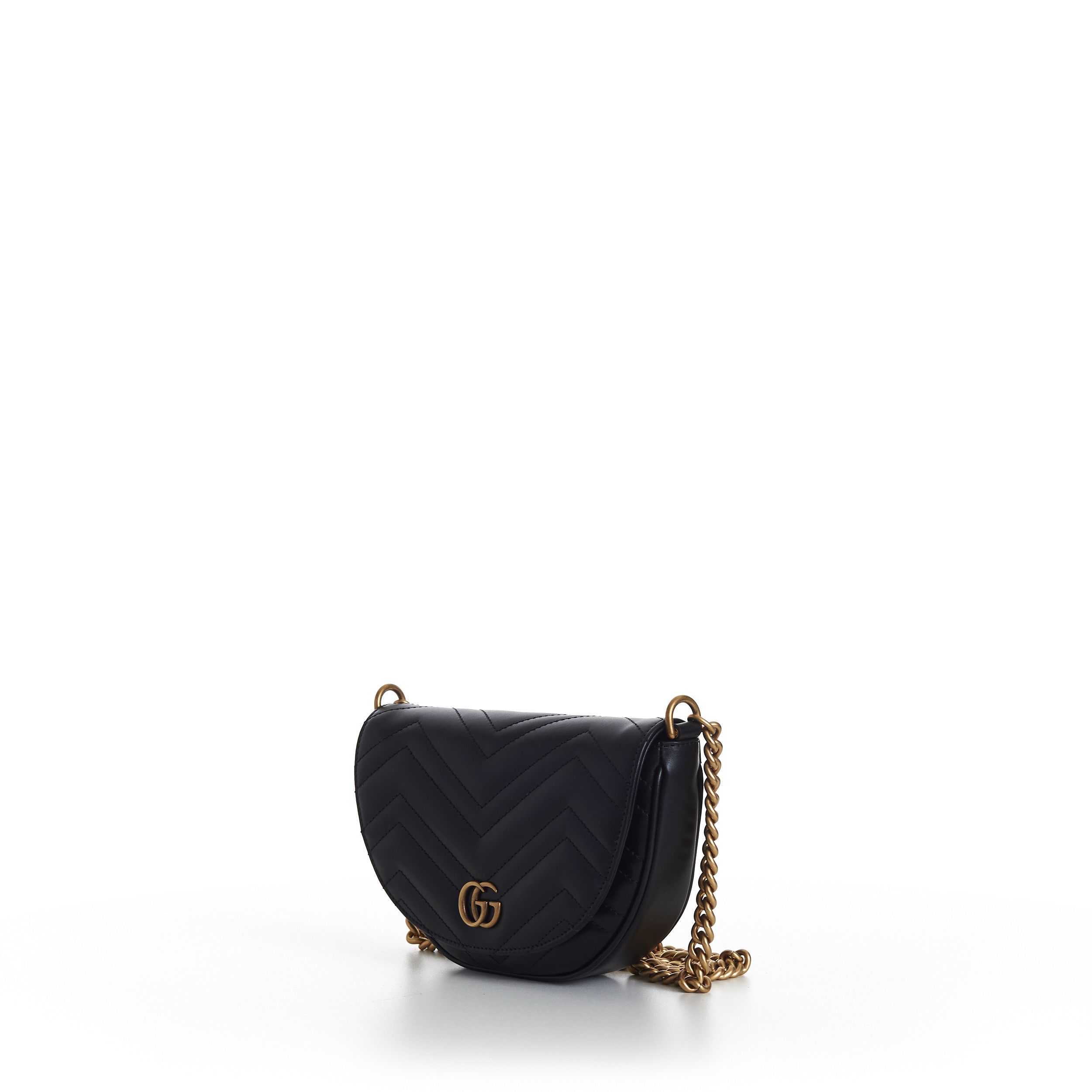 Gucci GG Marmont Matelassé Chain Mini Bag In Black Leather Size ONE SIZE - 2 Thumbnail