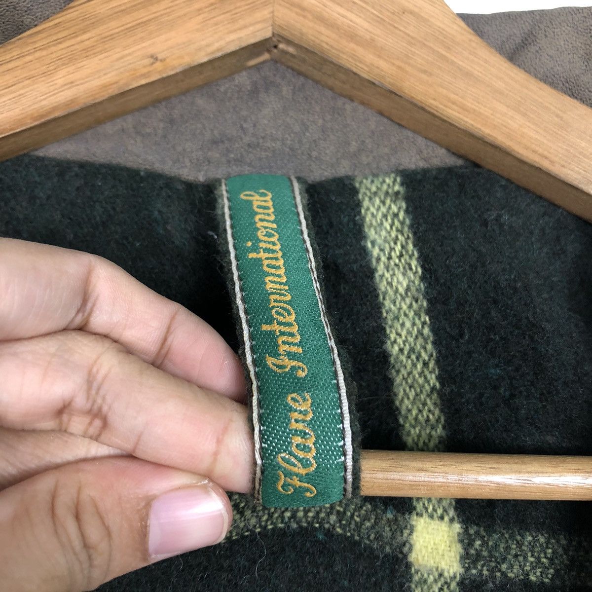 Issey Miyake 📌Vintage Genuine Leather Jacket Flare Blanket Tartan Design Size US M / EU 48-50 / 2 - 18 Thumbnail