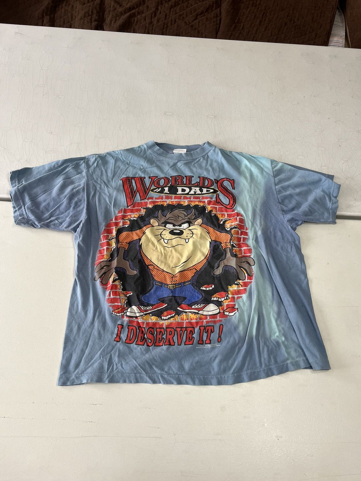Vintage Vintage taz worlds number 1 dad shirt Size US M / EU 48-50 / 2 - 1 Thumbnail