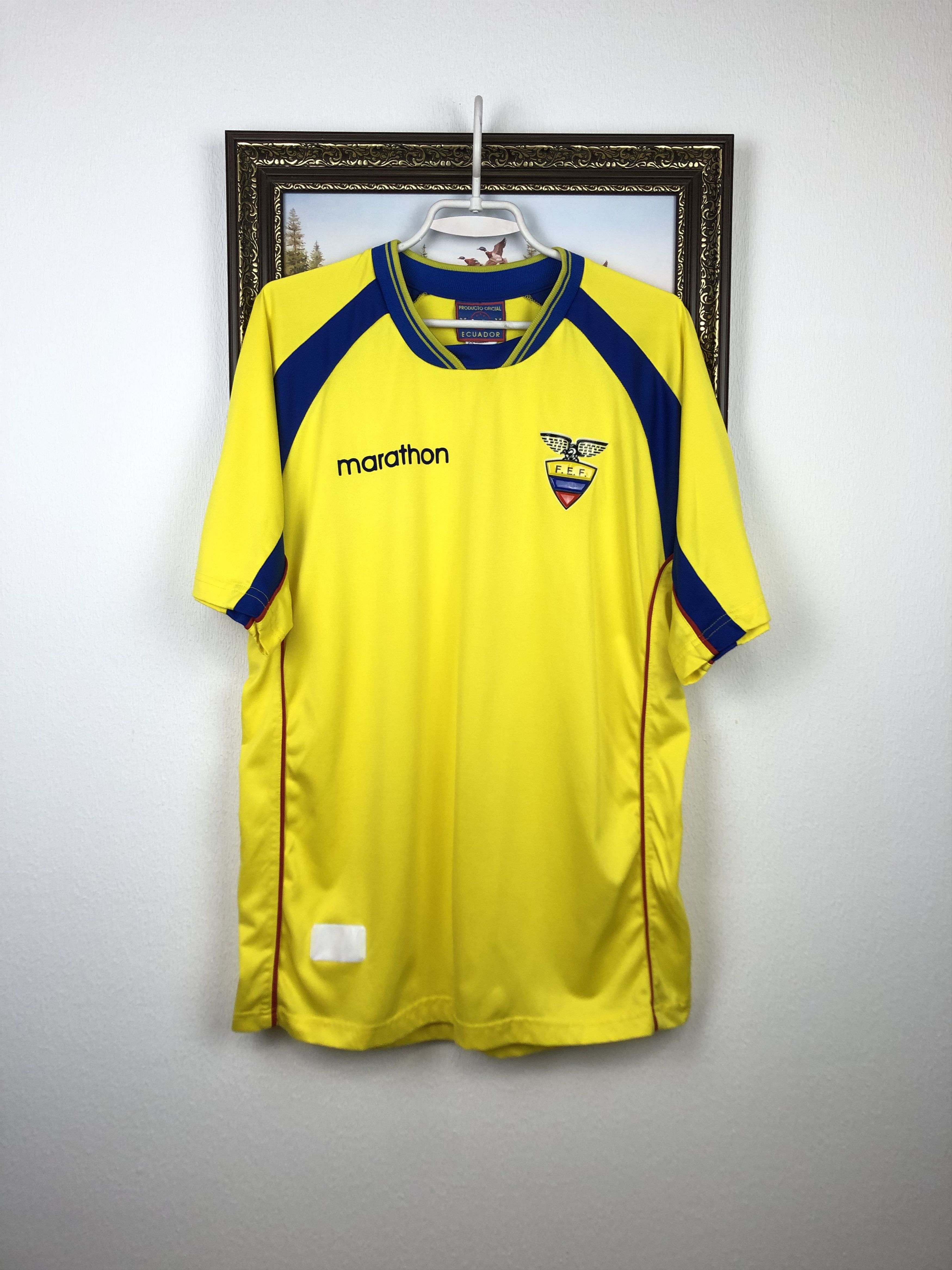 Vintage Ecuador football shirt Soccer Jersey Mens Trikot National Size US L / EU 52-54 / 3 - 1 Thumbnail