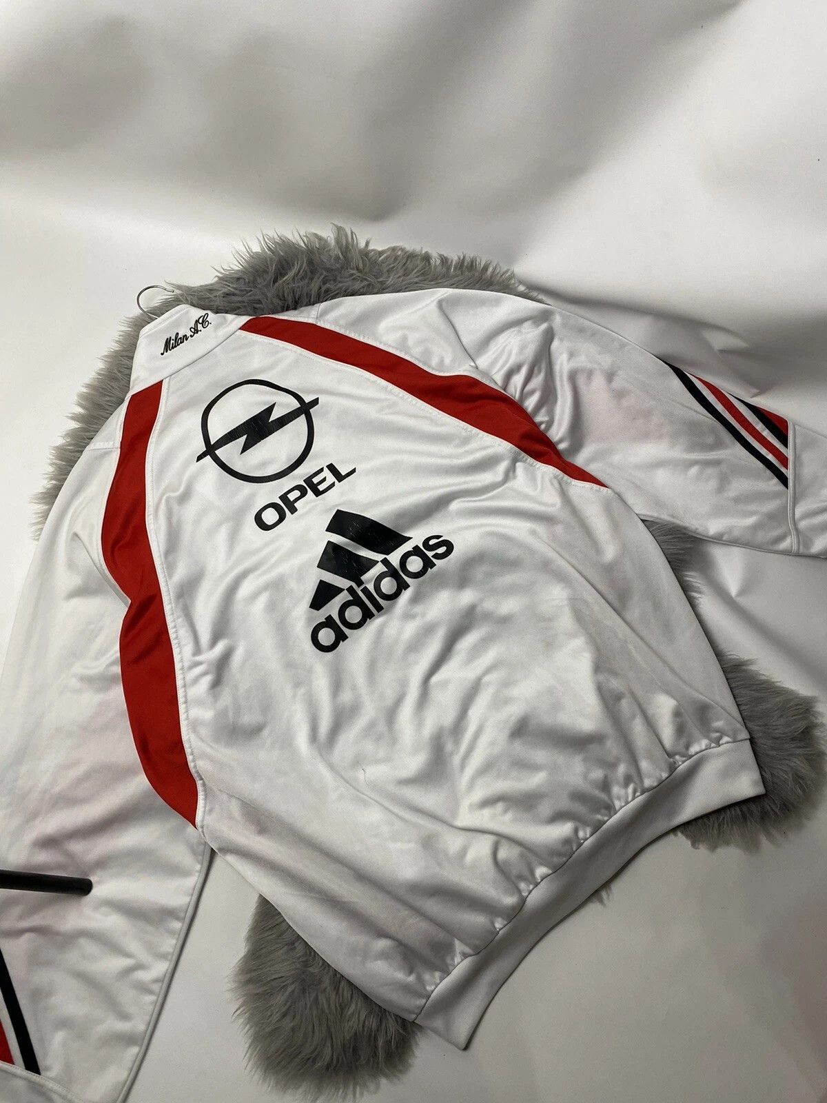 Adidas 2003 2004 AC Milan Adidas Training Jacket Opel Vintage Size US L / EU 52-54 / 3 - 2 Thumbnail