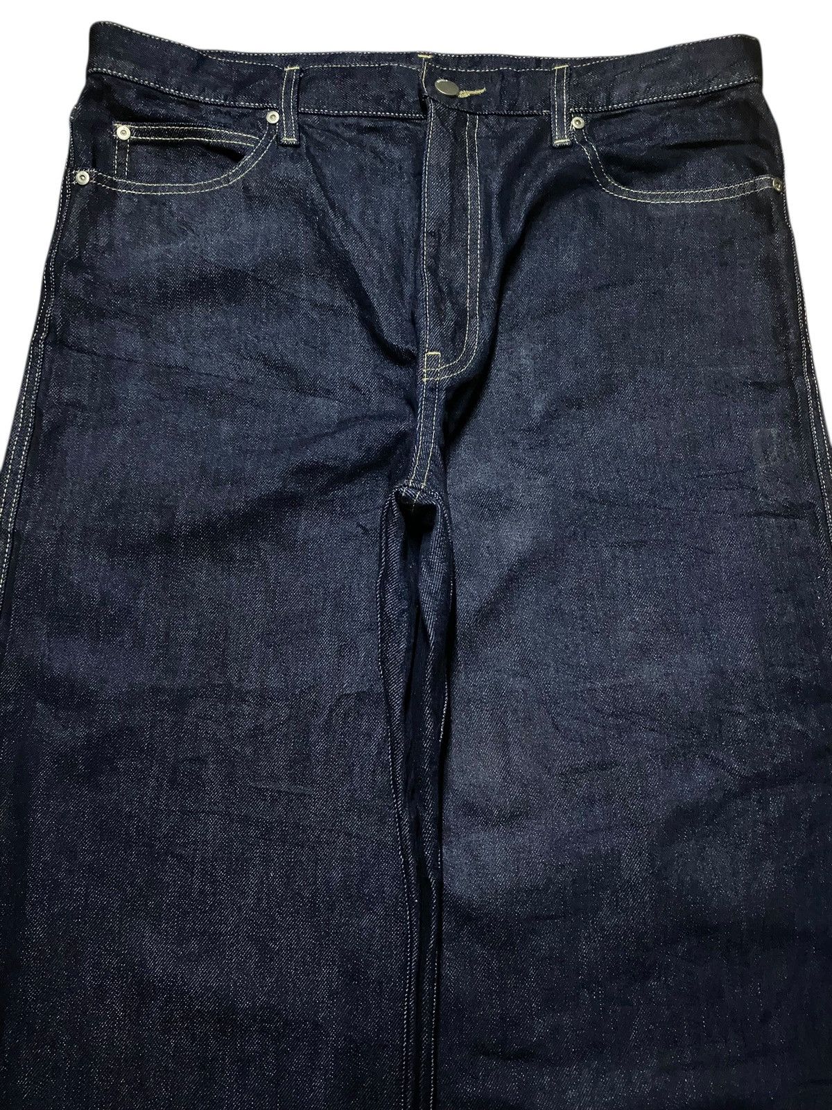 Uniqlo Vintage Japanese Brand Uniqlo Navy Blue Super Baggy Jeans Size US 34 / EU 50 - 3 Thumbnail