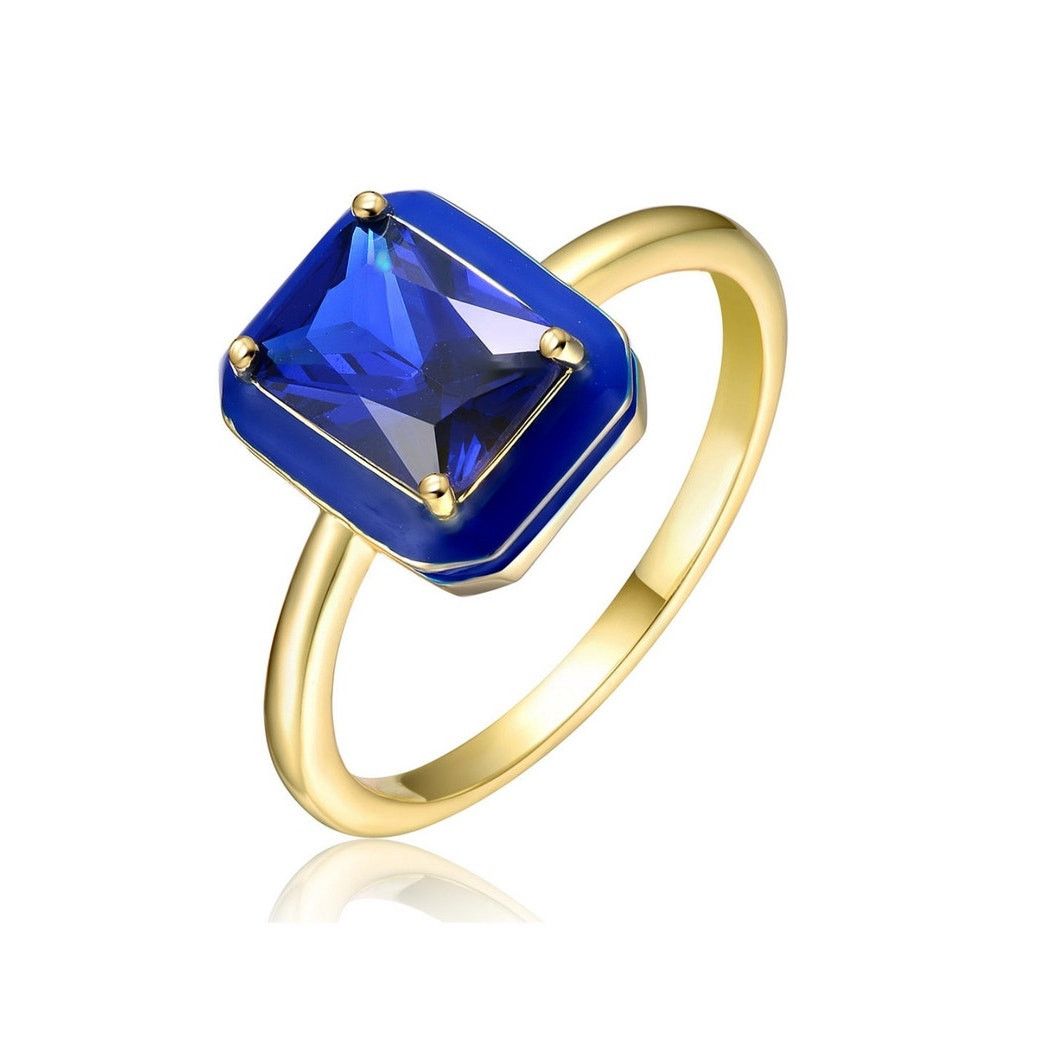 & Other Stories Julia Capri 14k Yellow Gold Plated with Blue Cubic Zirconia Size ONE SIZE - 4 Thumbnail