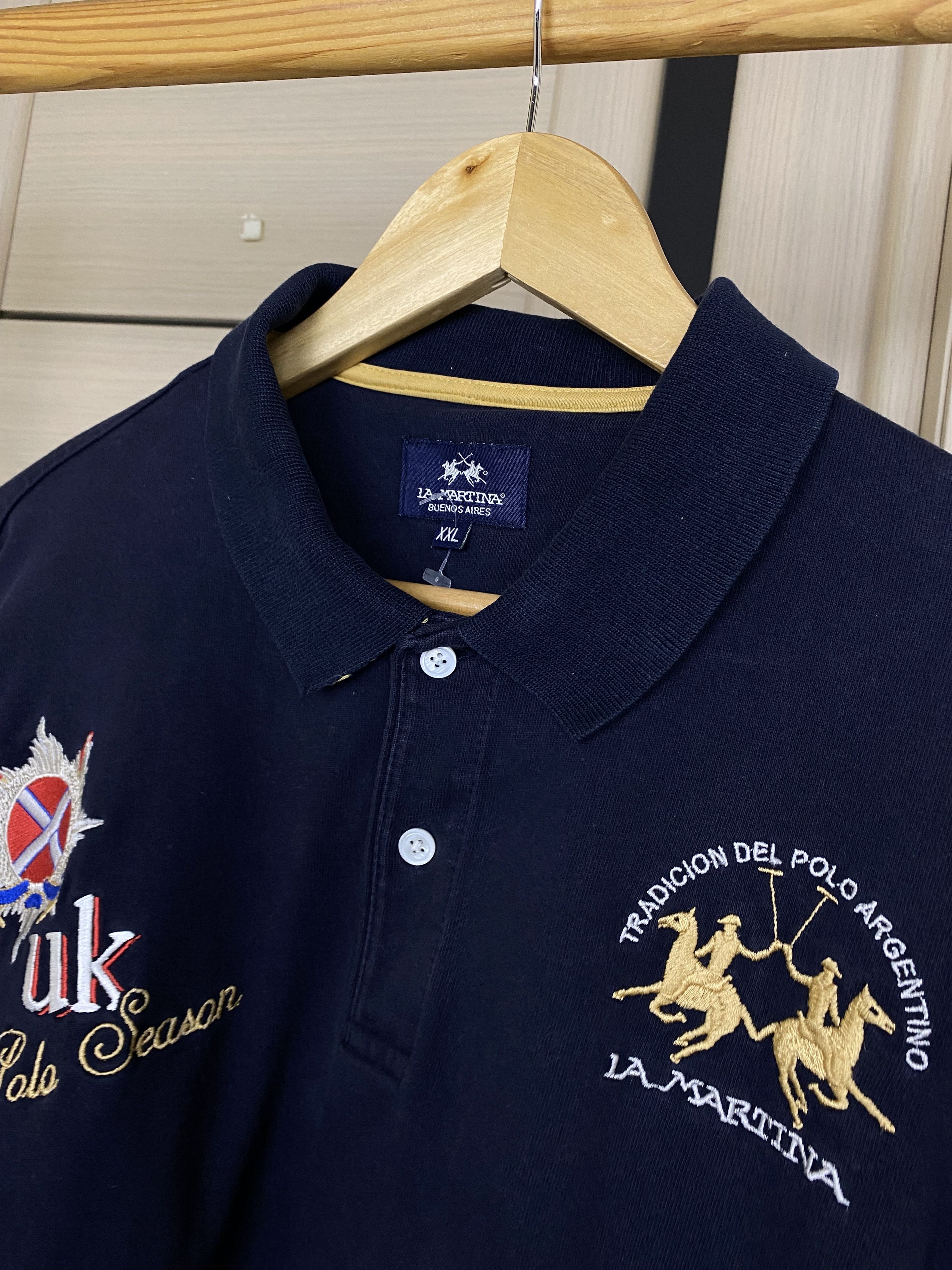 La Martina Vintage La Martina polo UK England season long sleeve shirt Size US XXL / EU 58 / 5 - 4 Thumbnail