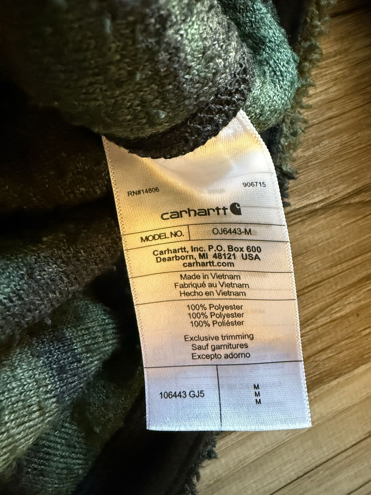 Carhartt Carhartt Half Zip Fleece Jacket Camouflage size Medium Size US M / EU 48-50 / 2 - 6 Thumbnail