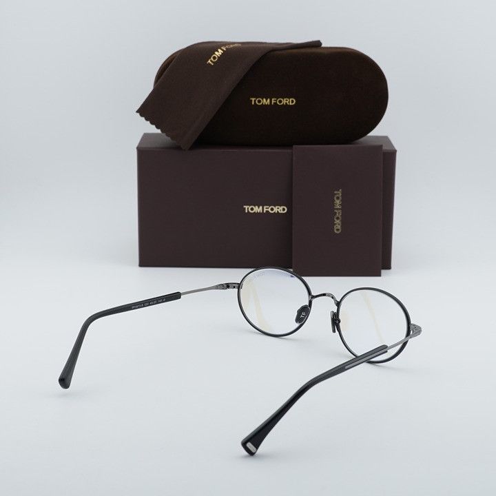 Tom Ford Tom Ford FT5973-B 020 Eyeglasses Grey 49mm Oval Frame Size ONE SIZE - 5 Thumbnail