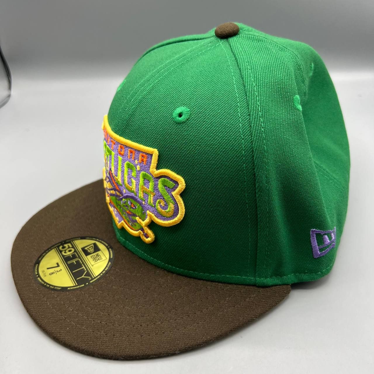 New Era Daytona Tortugas Hat Men 7 3/8 Green Brown MiLB Fitted Cap Size ONE SIZE - 4 Thumbnail