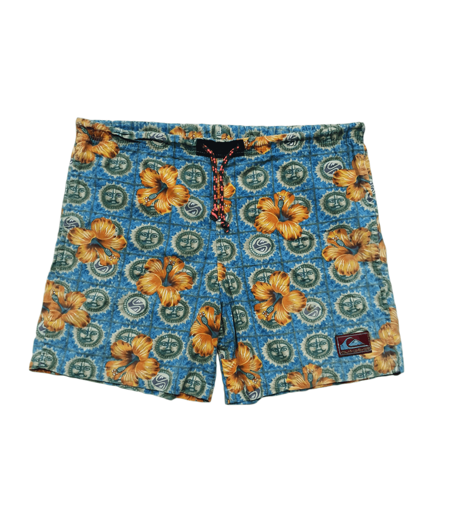 Quiksilver × Vintage Rare! 🔥 80s Quiksilver Surf Skate Volley Swim Shorts Cotton Size US 34 / EU 50 - 1 Thumbnail