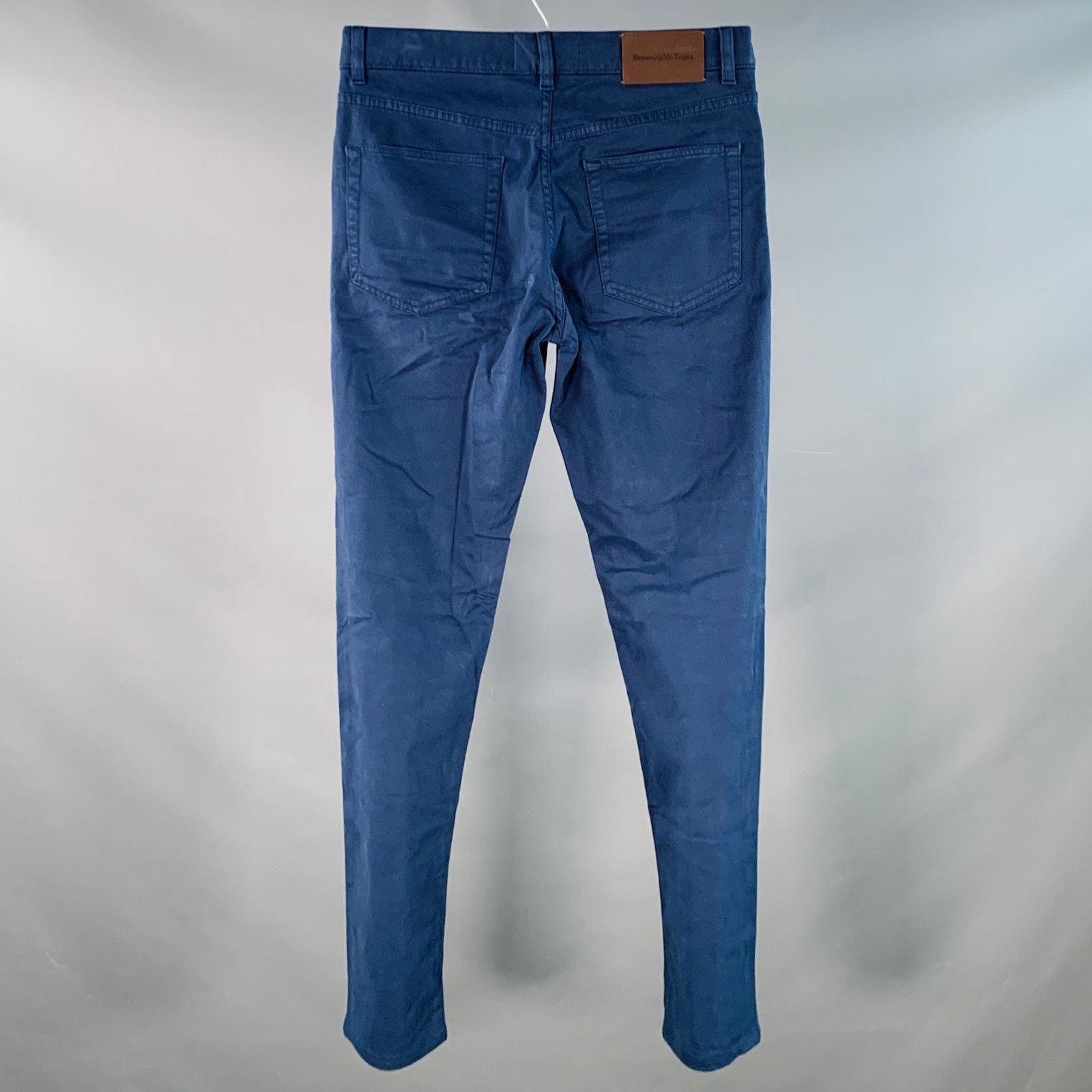 Ermenegildo Zegna Size 30 Navy Cotton Blend Jean Cut Casual Pants Size US 30 / EU 46 - 2 Thumbnail