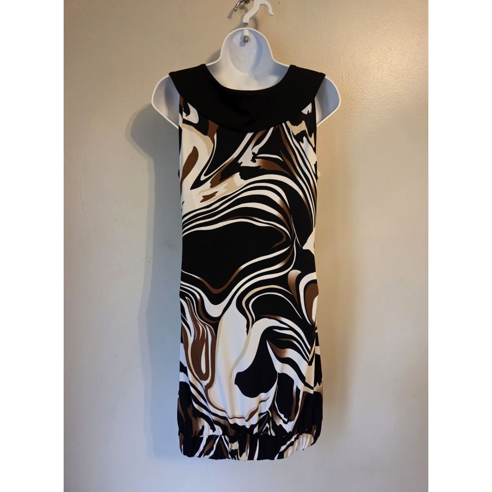 Vintage Cache Womens Sleeveless Geometric Dress Black/Multi Size 4 Above Knee Pockets Size S / US 4 / IT 40 - 5 Thumbnail