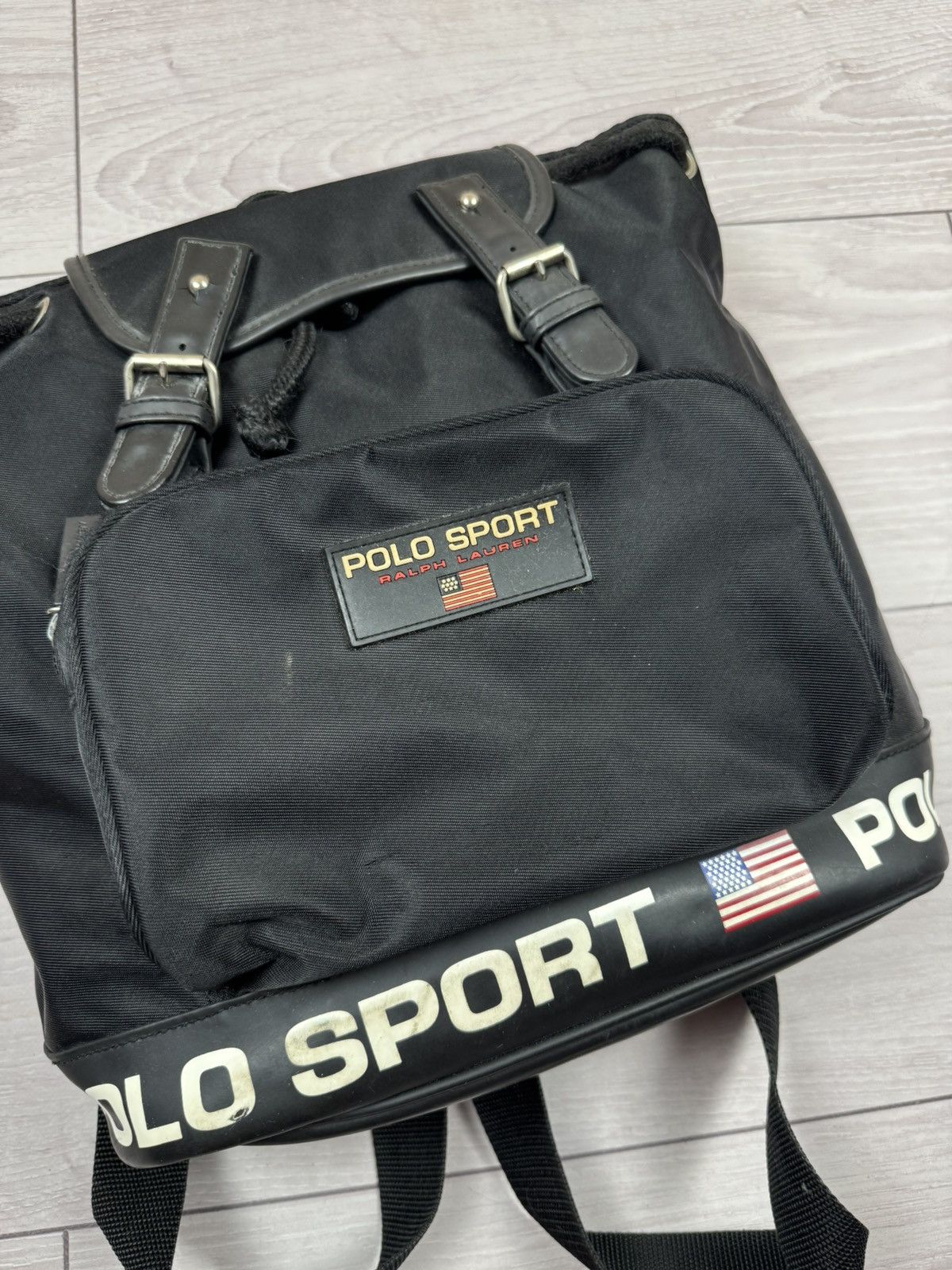 Polo Ralph Lauren Vintage 90's Polo Sport Ralph Lauren Drawstring Backpack Size ONE SIZE - 3 Thumbnail