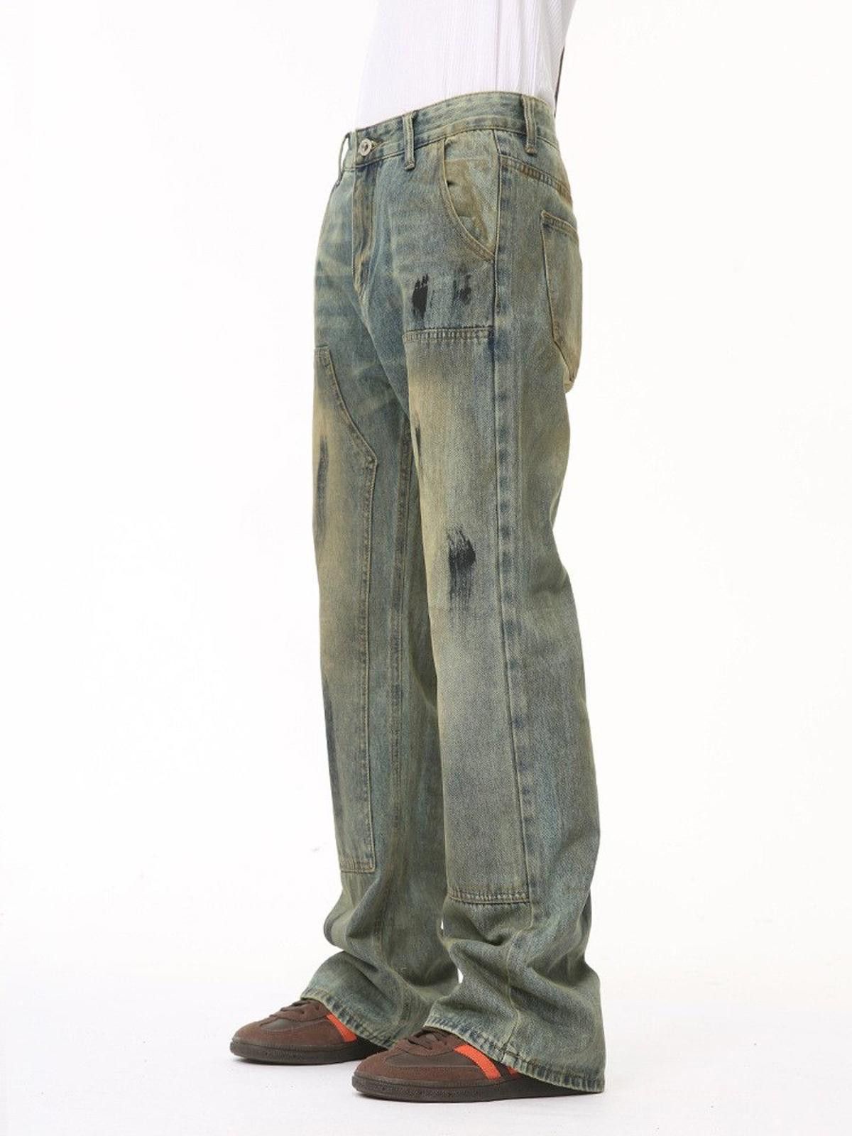 Vintage Paint Splatter Carpenter Straight Flared Denim Jeans Size US 30 / EU 46 - 3 Thumbnail