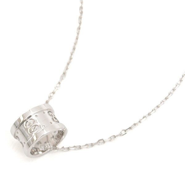 Gucci Gucci Gucci Icon Necklace White Gold 750WG Metal Necklace 74210 in Great Condition Size ONE SIZE - 1 Thumbnail