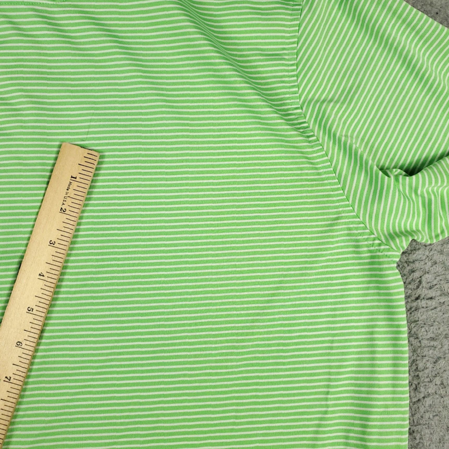 Vintage Donald Ross Polo Shirt Mens Size Medium Green Striped Casual Golf Short Sleeve * Size US M / EU 48-50 / 2 - 6 Thumbnail