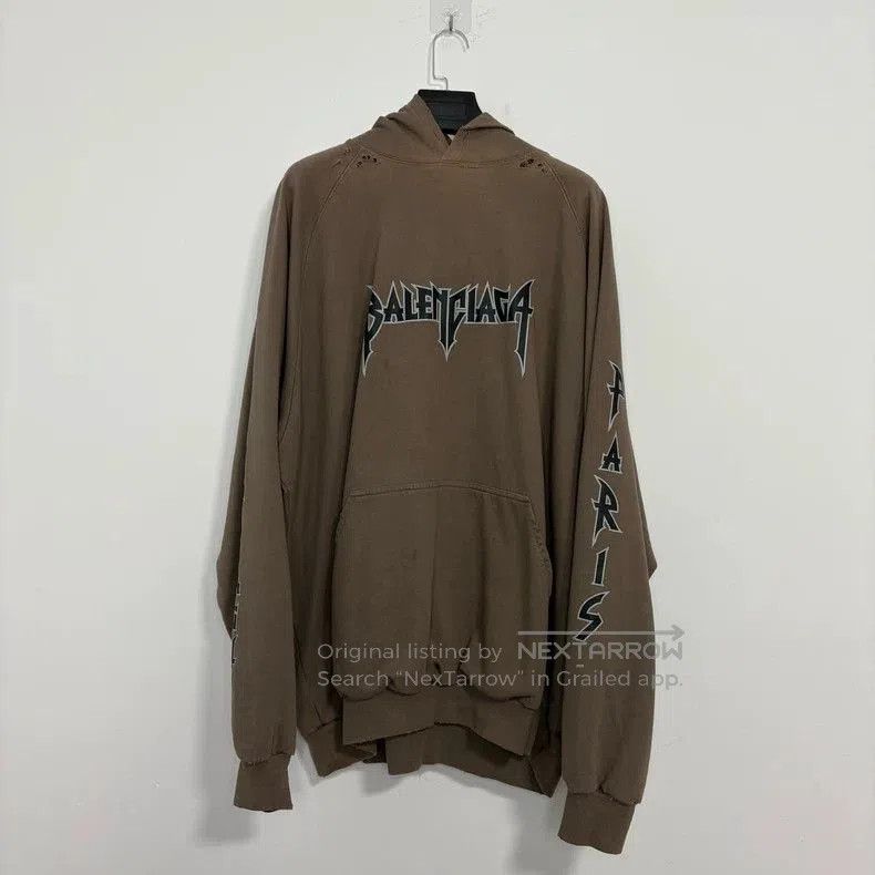 Balenciaga Balenciaga Lightning Crack Print Hoodie. Size US S / EU 44-46 / 1 - 1 Thumbnail