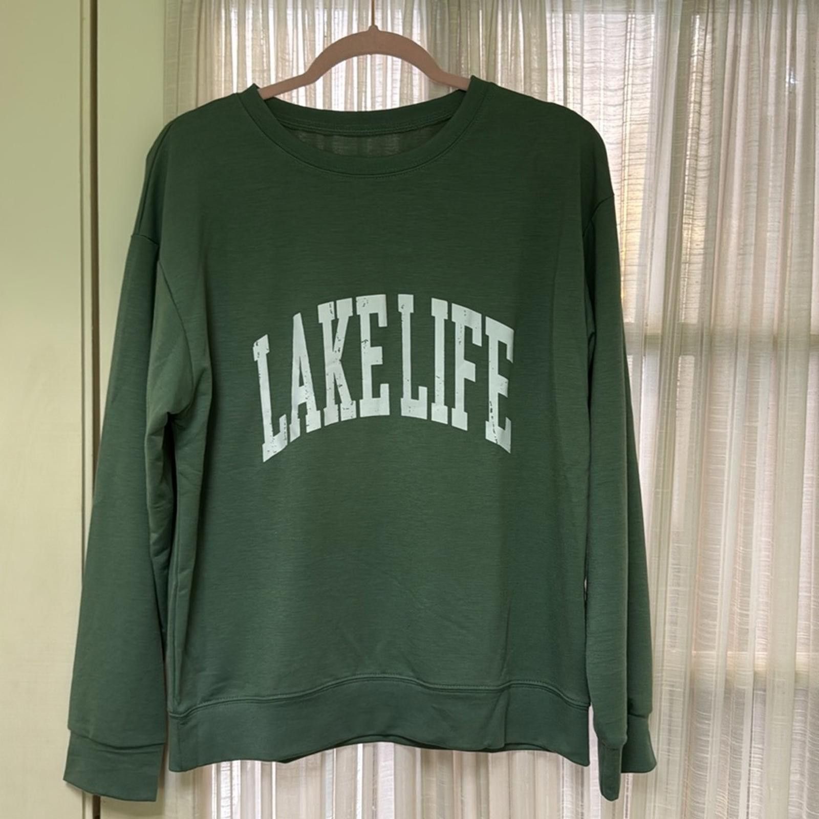 Designer Green 'Lake Life' Sweatshirt Size S / US 4 / IT 40 - 3 Thumbnail