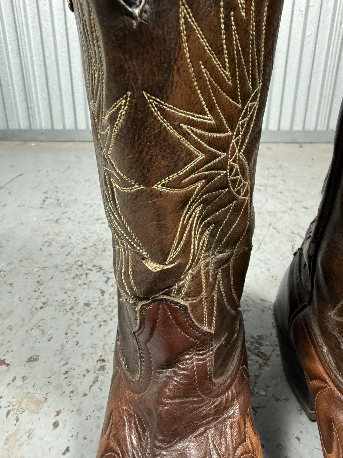 Boulet 80s Vintage Boulet Boots Canada Cowhide Cowboy Bootd Size US 9.5 / EU 42-43 - 7 Thumbnail