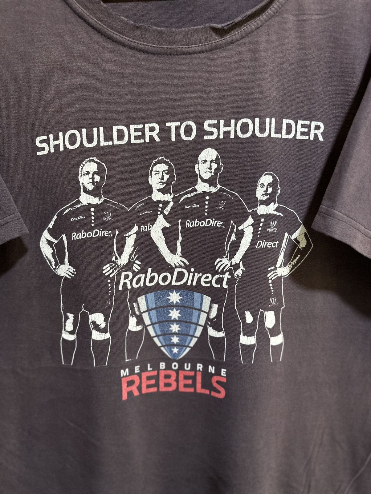 Vintage Thrashed Vintage RoboDirect Melbourne Rebels Sun Faded Tee Size US L / EU 52-54 / 3 - 2 Thumbnail