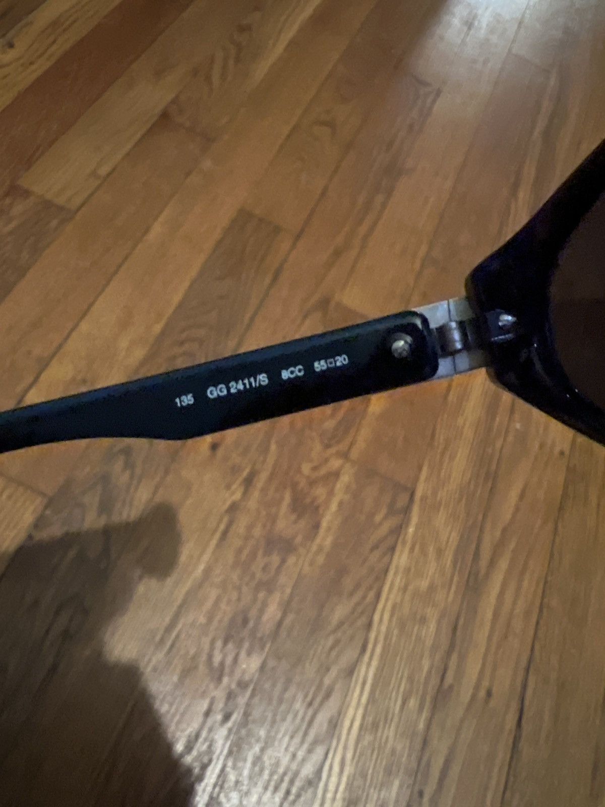 Gucci Gucci GG 2411/S 8CC Dark Blue 90s Vintage Plastic Sunglasses Size ONE SIZE - 7 Thumbnail