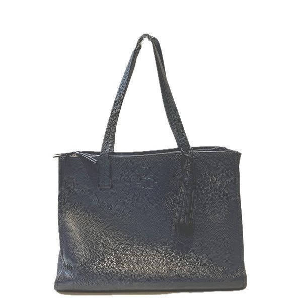 Other Other Tory Burch Leather Tote Bag Navy Leather Tote Bag in Good Condition Size ONE SIZE - 1 Thumbnail