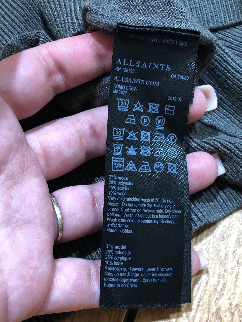 Allsaints Y2K Vintage Streetwear Long Sleeve Allsaints logo Size US M / EU 48-50 / 2 - 3 Thumbnail
