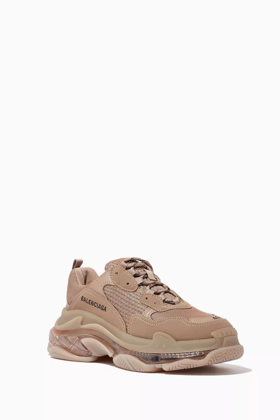 Balenciaga o1mt1gz0924 Triple S Clear Sole Sneaker in Brown Size US 8 / IT 38 - 3 Thumbnail